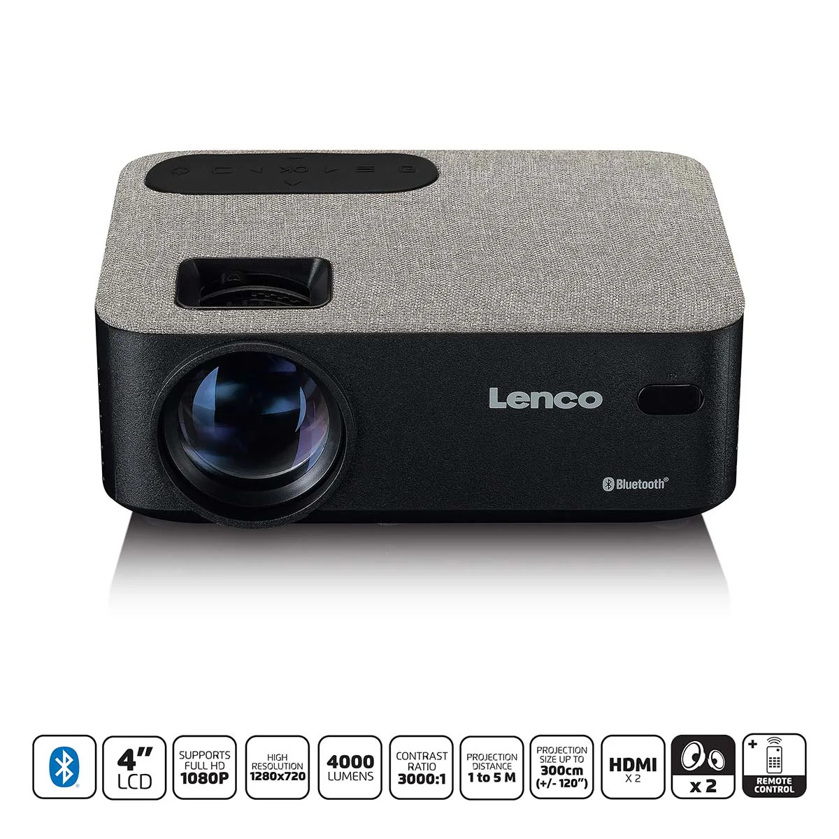 Lenco LPJ-700BKGY - Projecteur LCD avec Bluetooth® - Image 10
