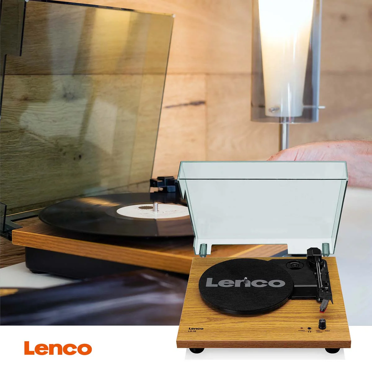 Lenco LS-10WD - Platine avec haut-parleurs intégrés - Bois - Image 13