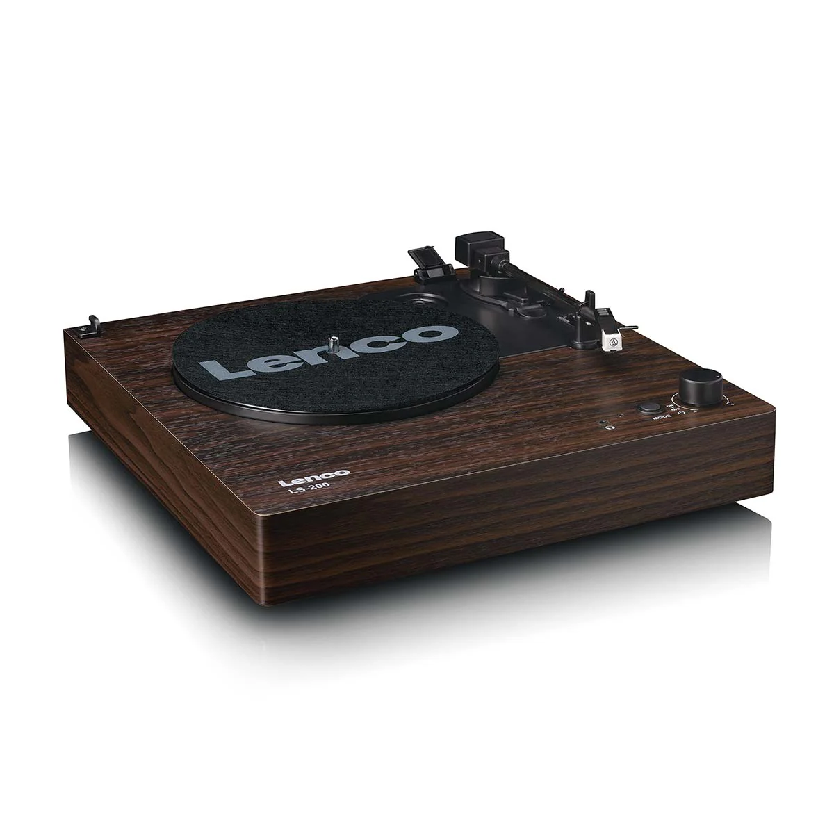 LENCO LS-200WD - Platine vinyle avec Bluetooth® - Deux haut-parleurs externes et amplificateur stéréo intégré - Bois - Image 6