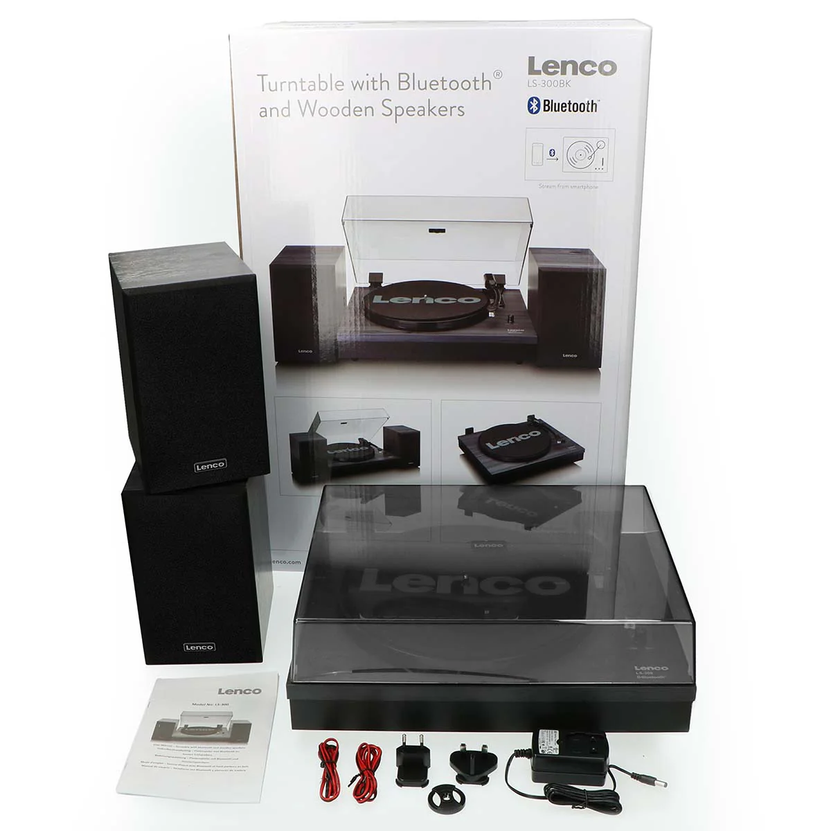 Lenco LS-300BK - Platine avec Bluetooth® et deux haut-parleurs externes - Noir - Image 18