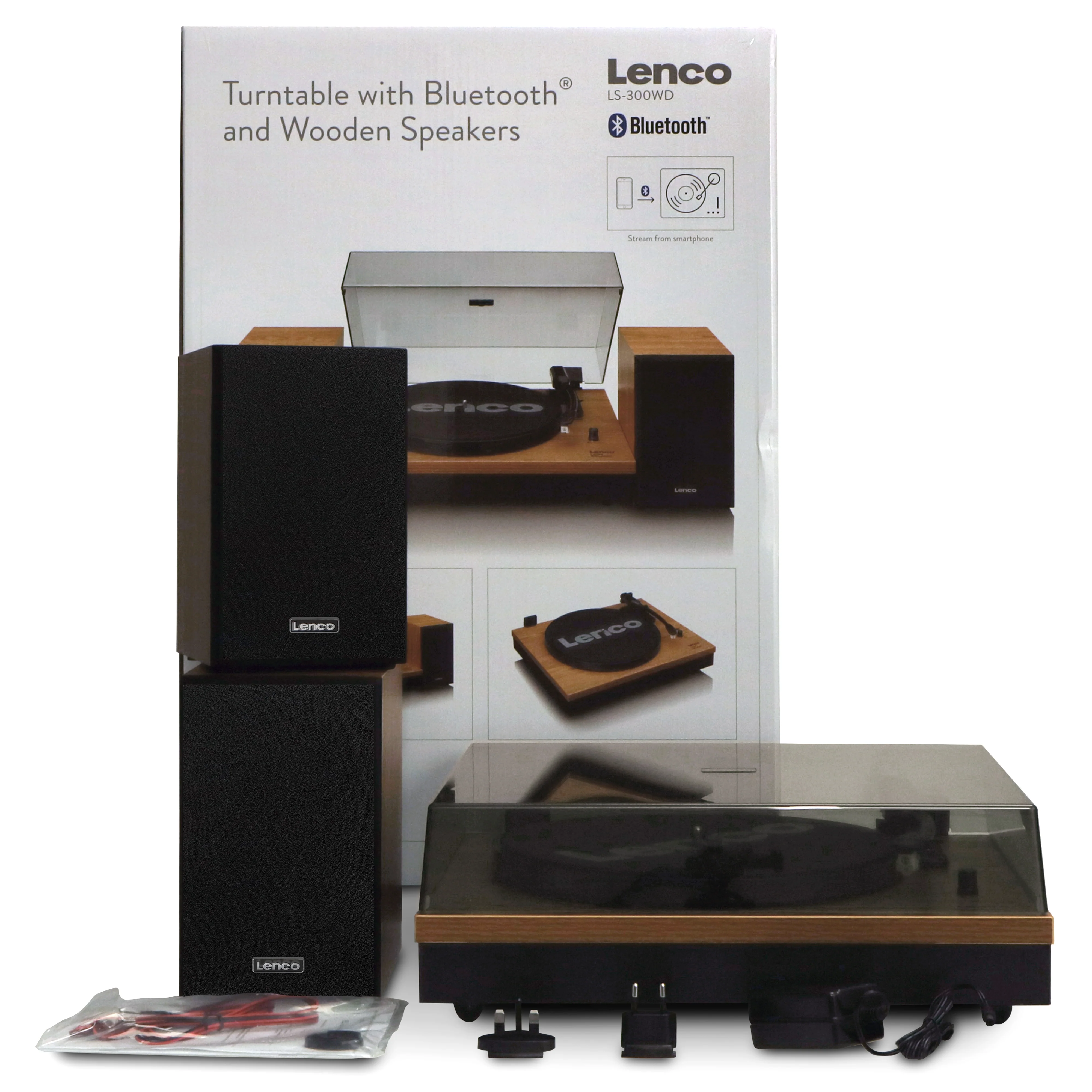 Lenco LS-300WD - Platine avec Bluetooth® et deux haut-parleurs externes, bois - Image 21