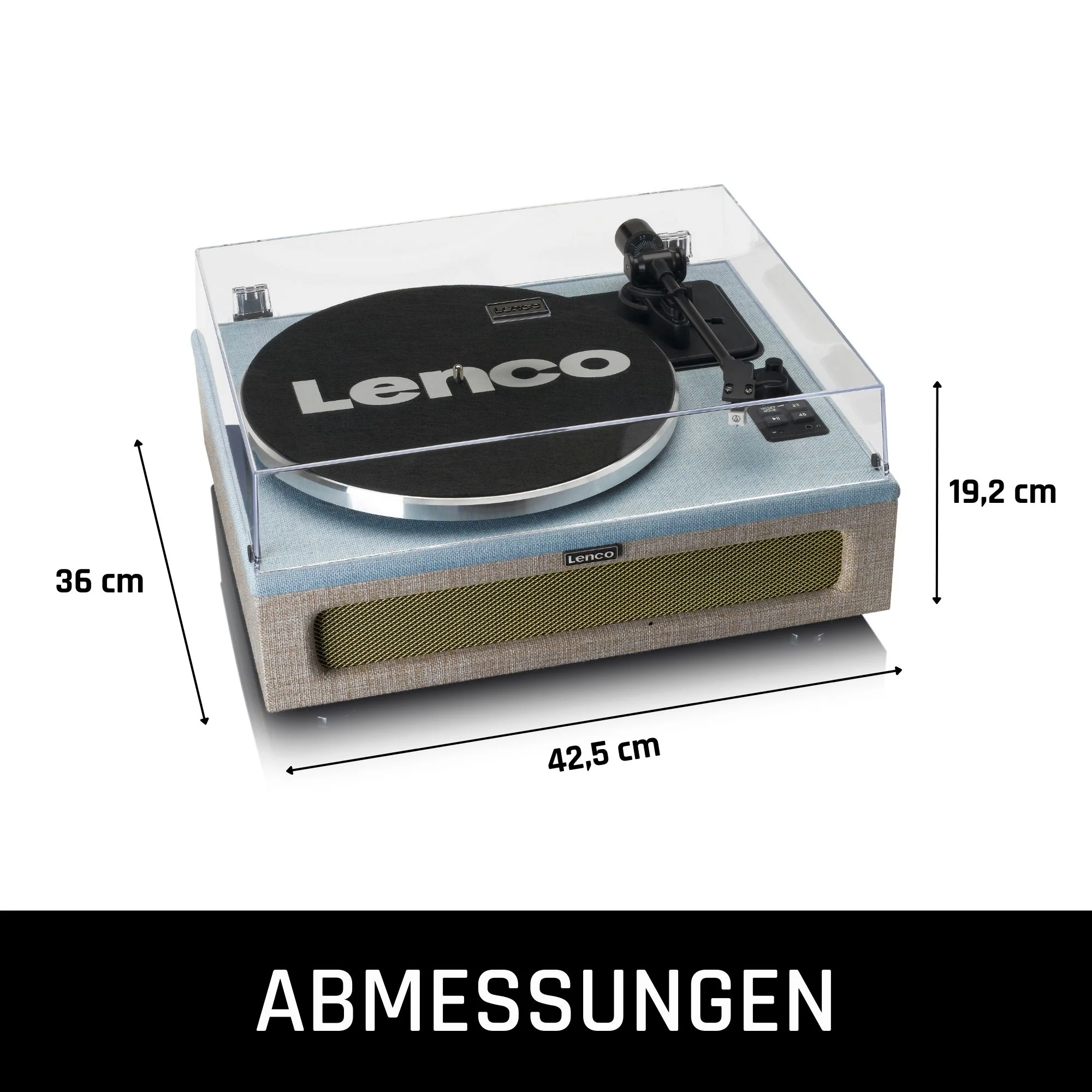 Lenco LS-440BUBG - Platine vinyle avec 4 haut-parleurs incorporés -  Bleu/Taupe - Image 18