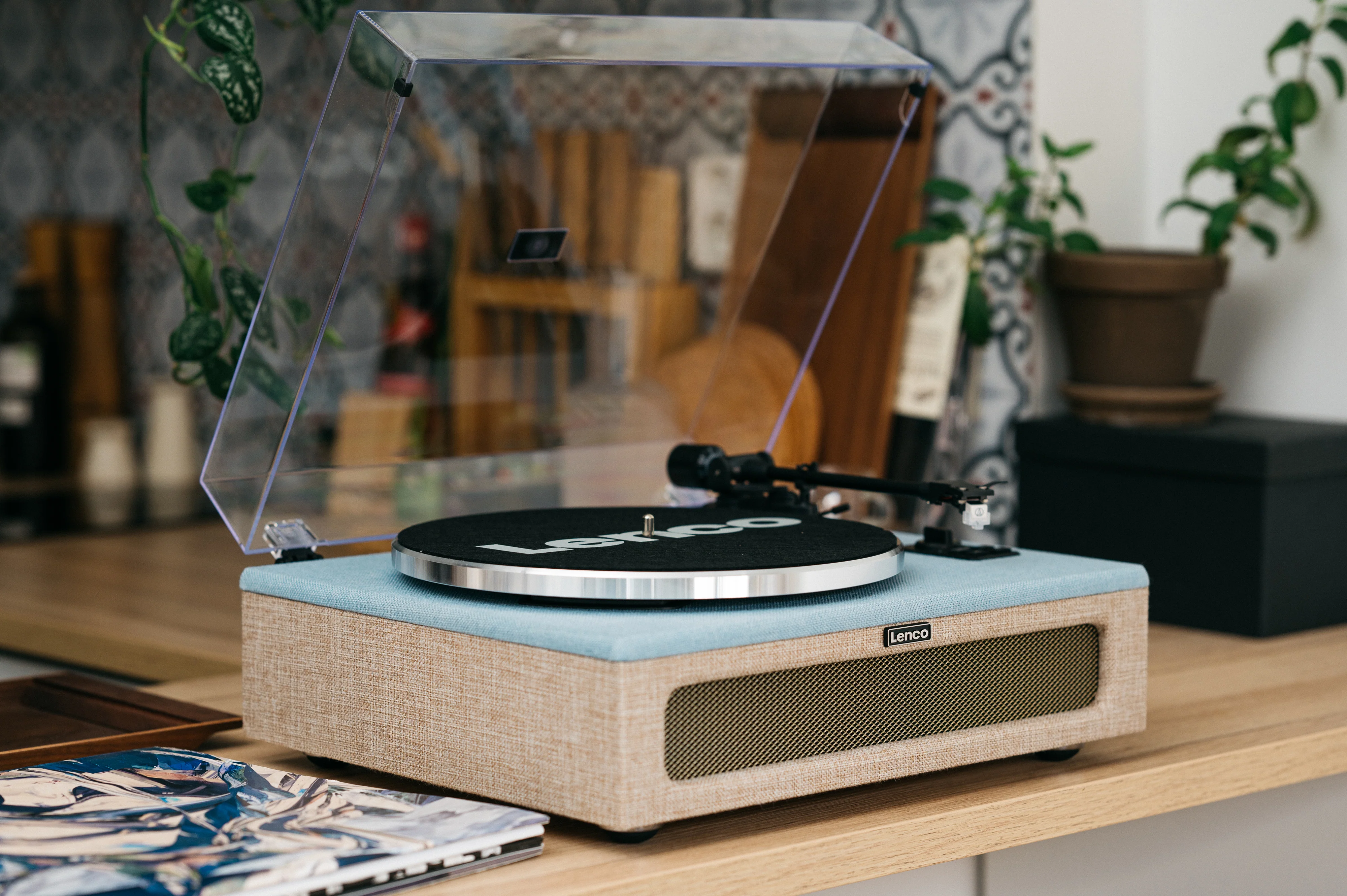 Lenco LS-440BUBG - Platine vinyle avec 4 haut-parleurs incorporés -  Bleu/Taupe - Image 26