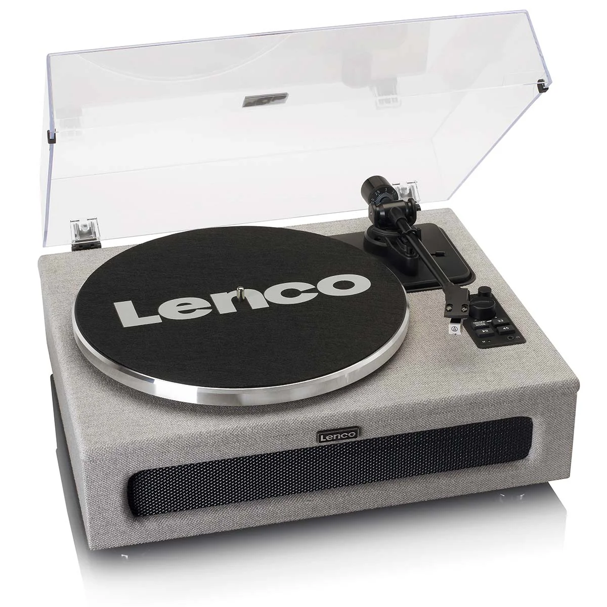 Lenco LS-440GY - Platine vinyle avec 4 haut-parleurs incorporés - Tissu - Gris - Image 6