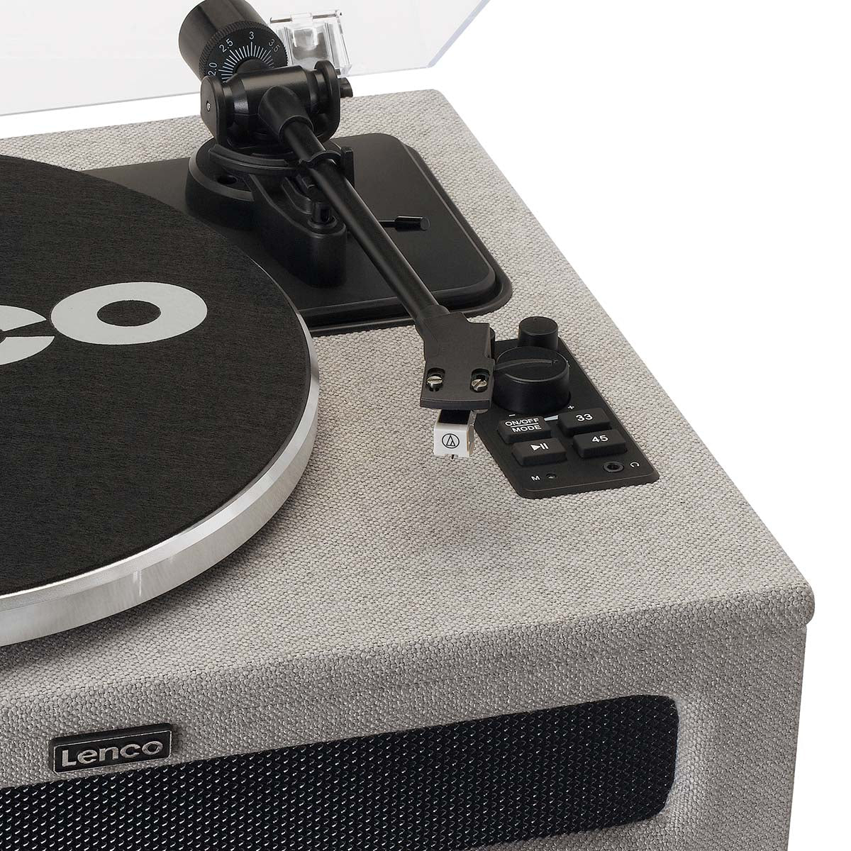 Lenco LS-440GY - Platine vinyle avec 4 haut-parleurs incorporés - Tissu - Gris - Image 9