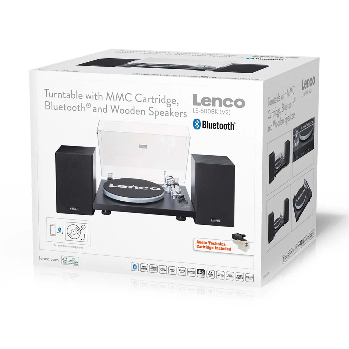 Lenco LS-500BK - Platine avec amplificateur intégré, Bluetooth® et deux enceintes externes - Noir - Image 15