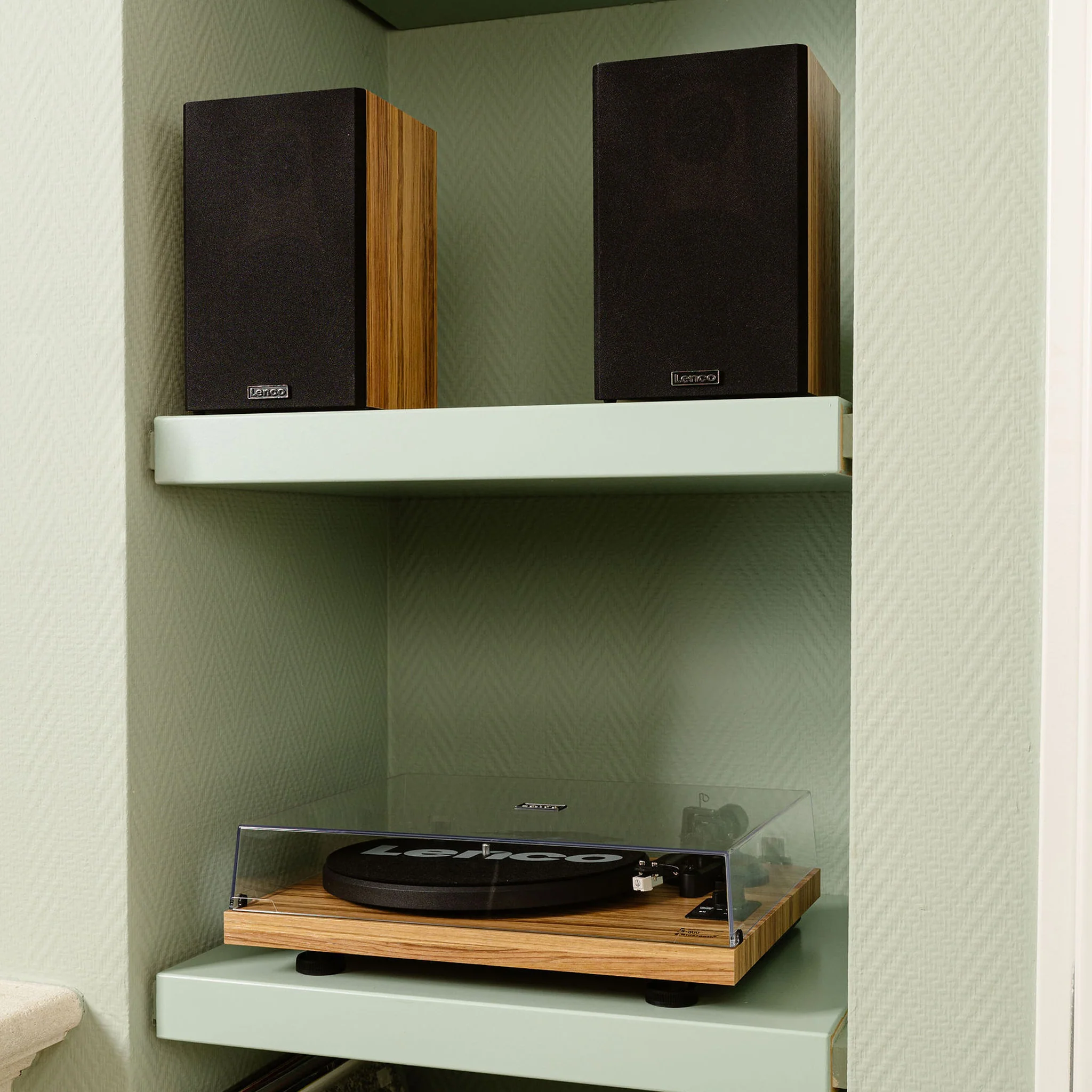 Lenco LS-500OK - Platine avec amplificateur intégré, Bluetooth® et deux enceintes externes - Bois - Image 12