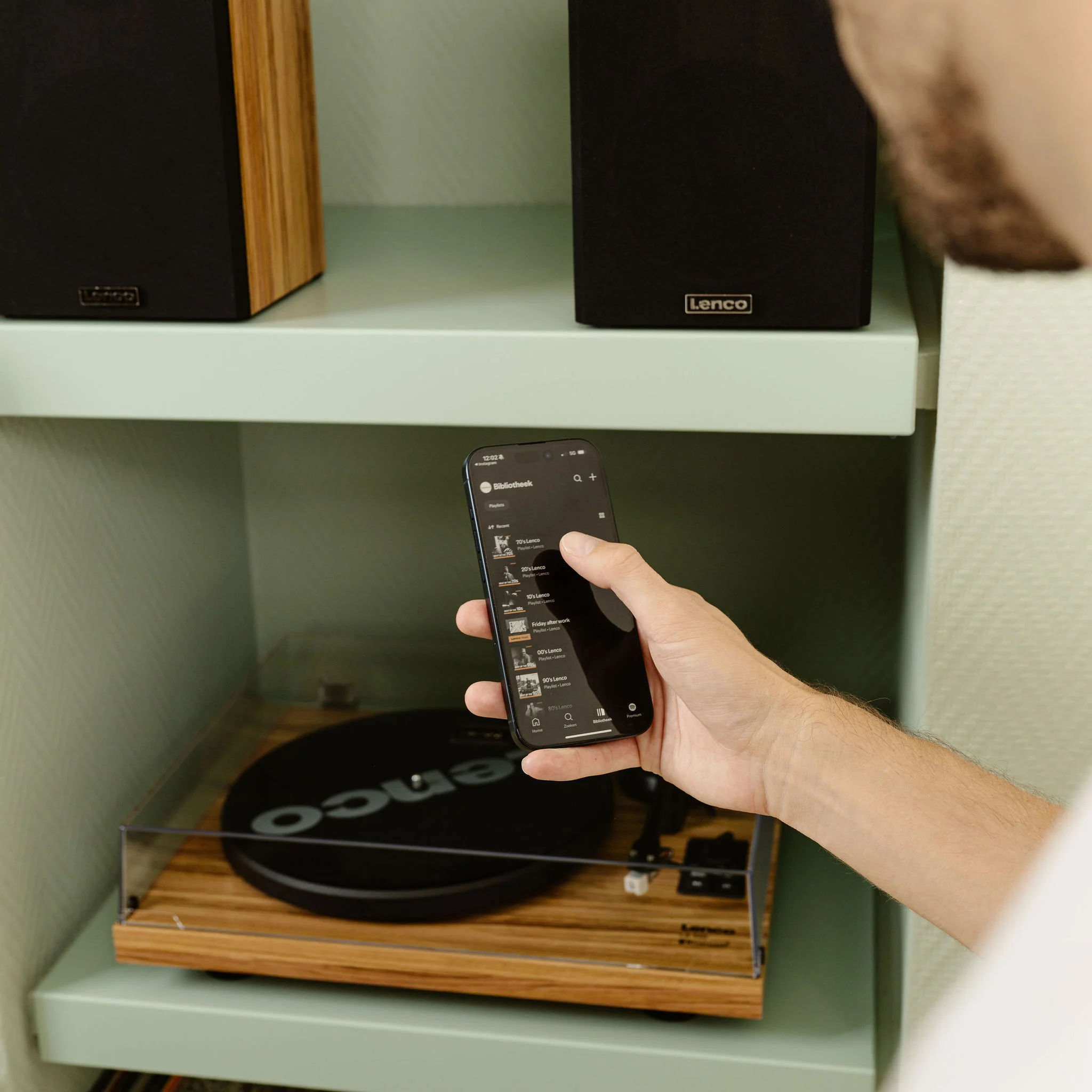 Lenco LS-500OK - Platine avec amplificateur intégré, Bluetooth® et deux enceintes externes - Bois - Image 18