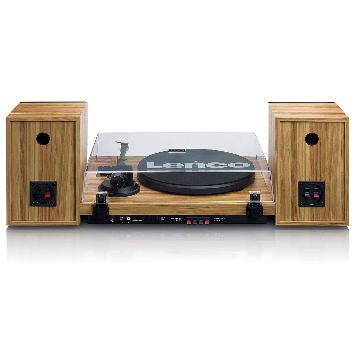 Lenco LS-500OK - Platine avec amplificateur intégré, Bluetooth® et deux enceintes externes - Bois - Image 5