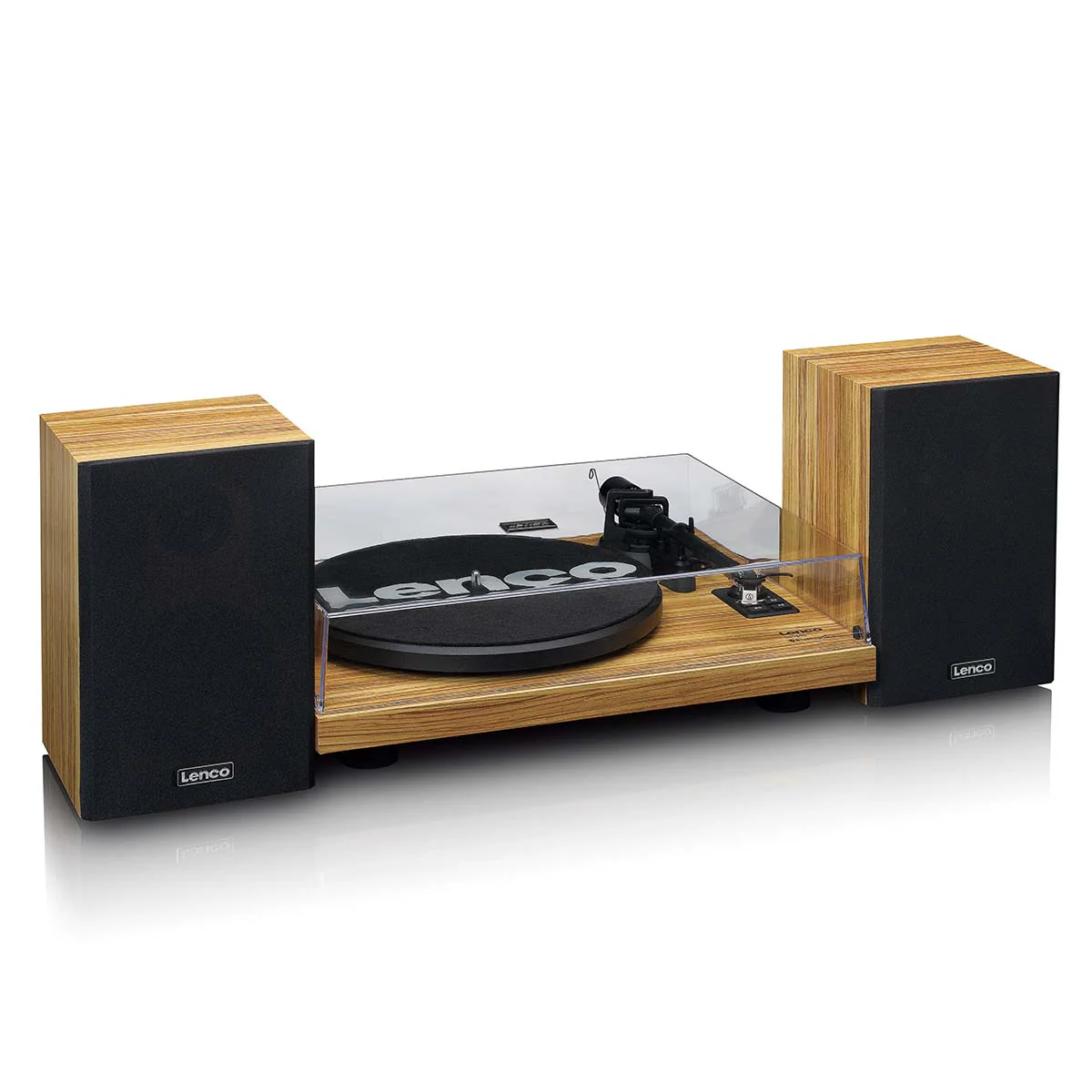 Lenco LS-500OK - Platine avec amplificateur intégré, Bluetooth® et deux enceintes externes - Bois - Image 8