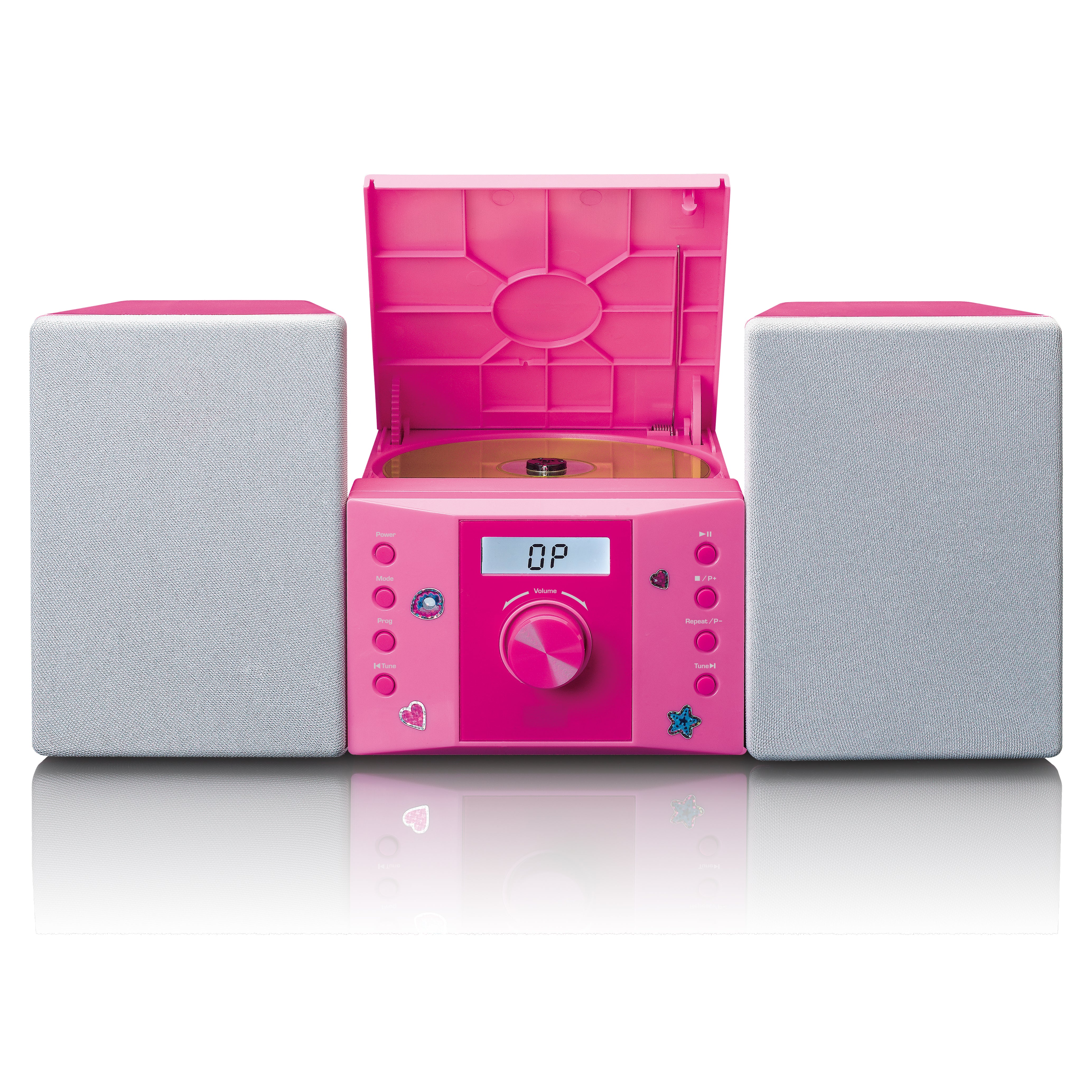 Lenco MC-013PK - Chaîne HiFi avec radio FM et lecteur CD - Rose - Image 3