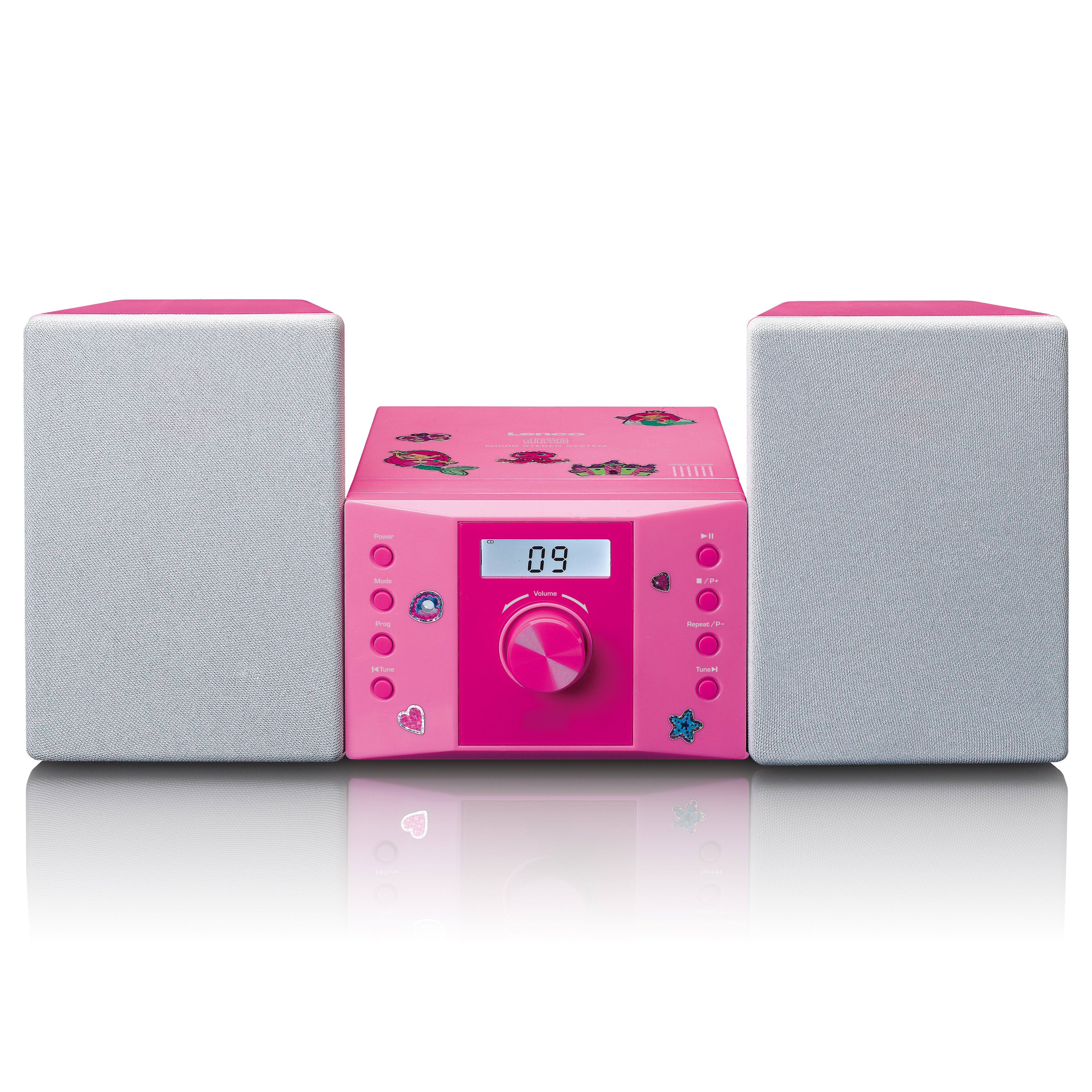 Lenco MC-013PK - Chaîne HiFi avec radio FM et lecteur CD - Rose - Image 5