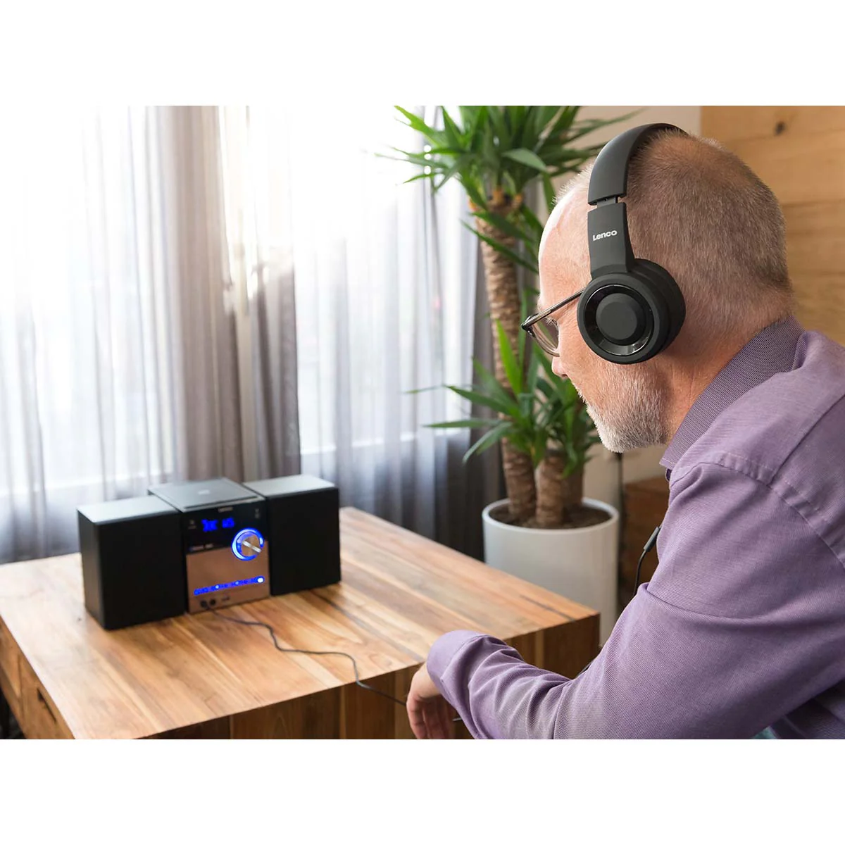 Lenco MC-150 - Chaîne stéréo avec radio DAB+/FM, lecteur CD, connexion Bluetooth® et prise USB - Noir - Image 15