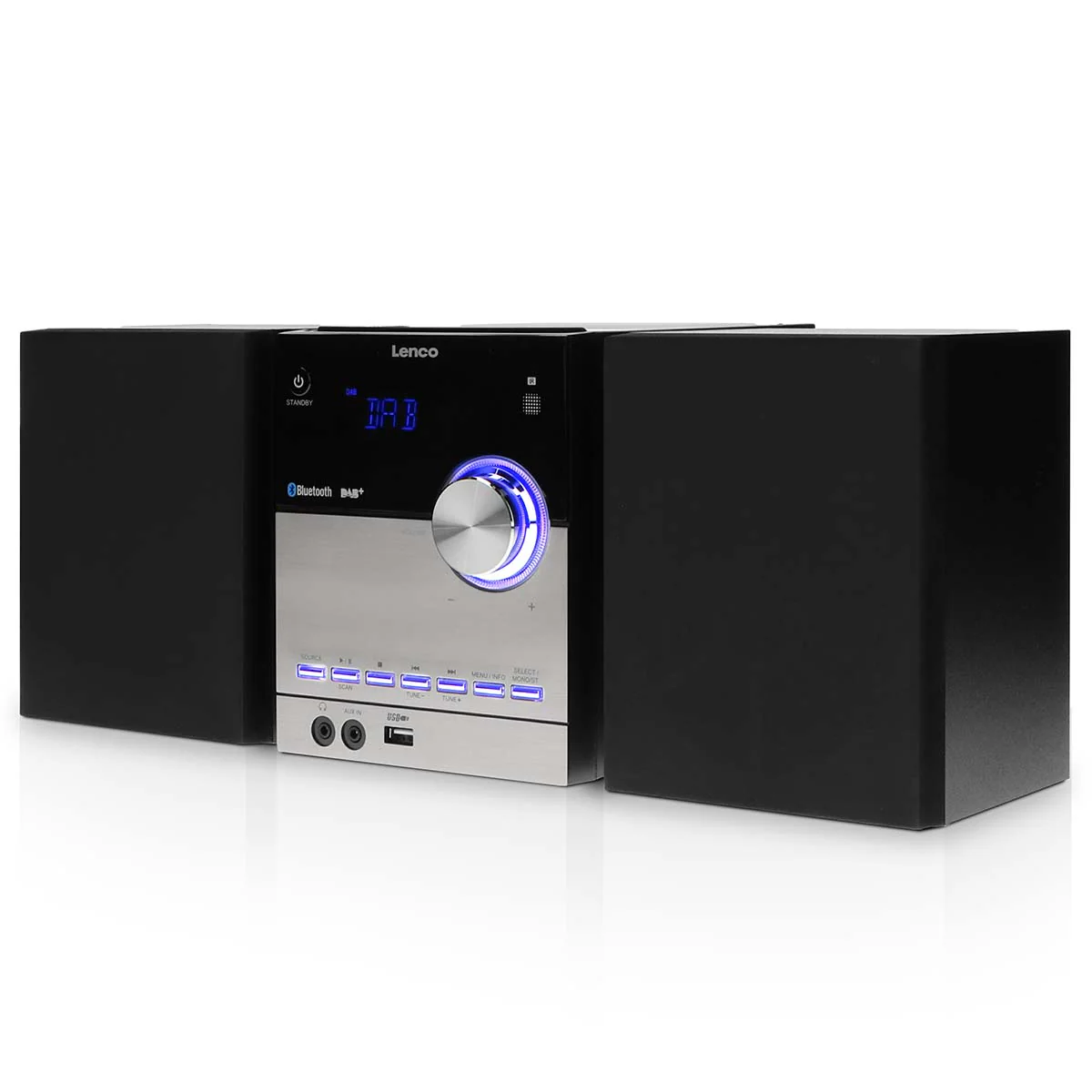 Lenco MC-150 - Chaîne stéréo avec radio DAB+/FM, lecteur CD, connexion Bluetooth® et prise USB - Noir - Image 6