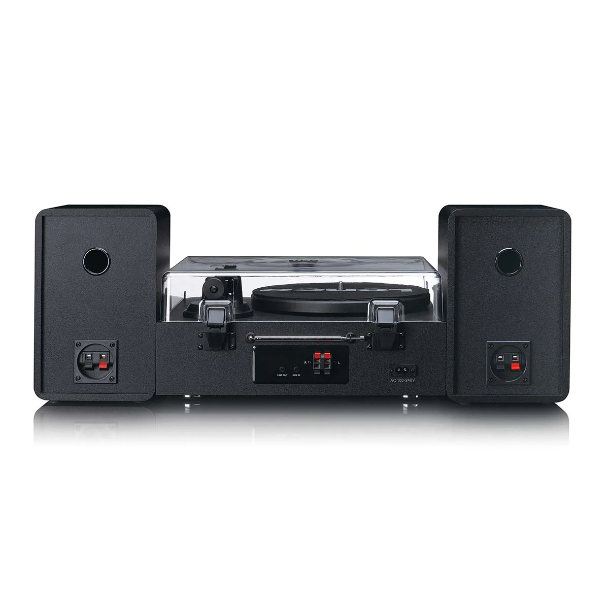 Lenco MC-760BK - Chaîne hi-fi avec platine vinyle et haut-parleurs - Radio Internet, DAB+, FM, Bluetooth®, lecteur CD/MP3 - Noir - Image 4