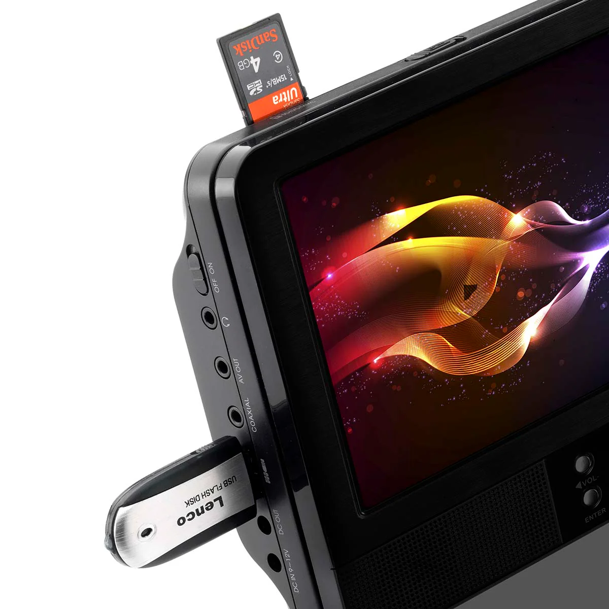 Lenco MES-415 - Lecteurs DVD USB Duo portables - Noir - Image 4