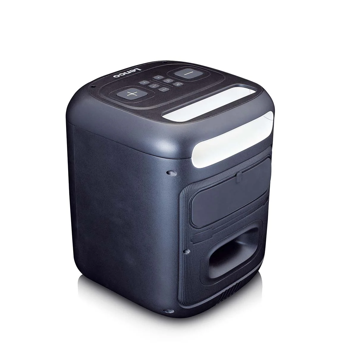 Lenco PA-101BK - Enceinte Bluetooth avec effets lumineux LED - 100W RMS, USB, autonomie de batterie de 14 heures - Noir - Image 10