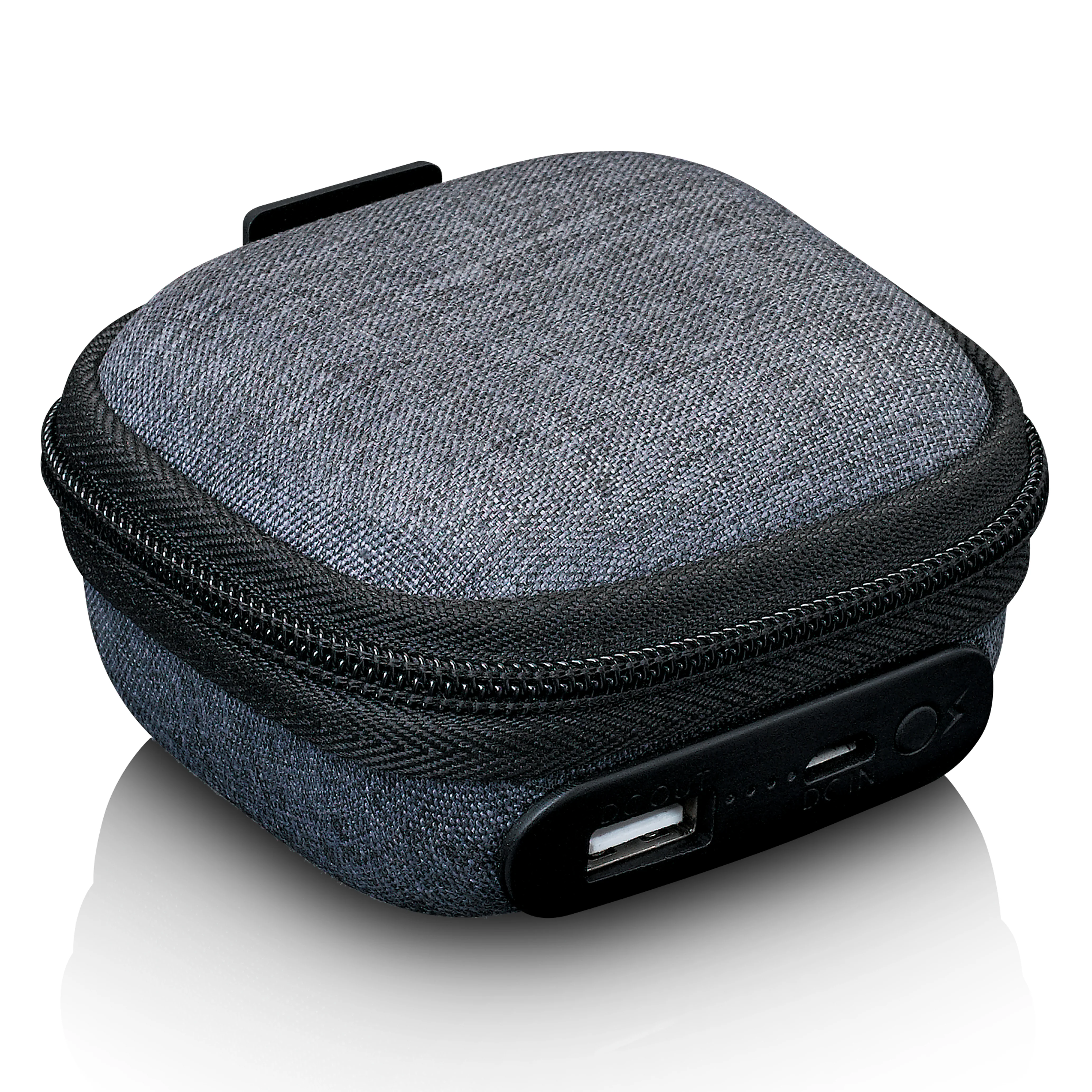 Lenco PBC-10GY - Étui avec chargeur portable intégré - Gris - Image 3