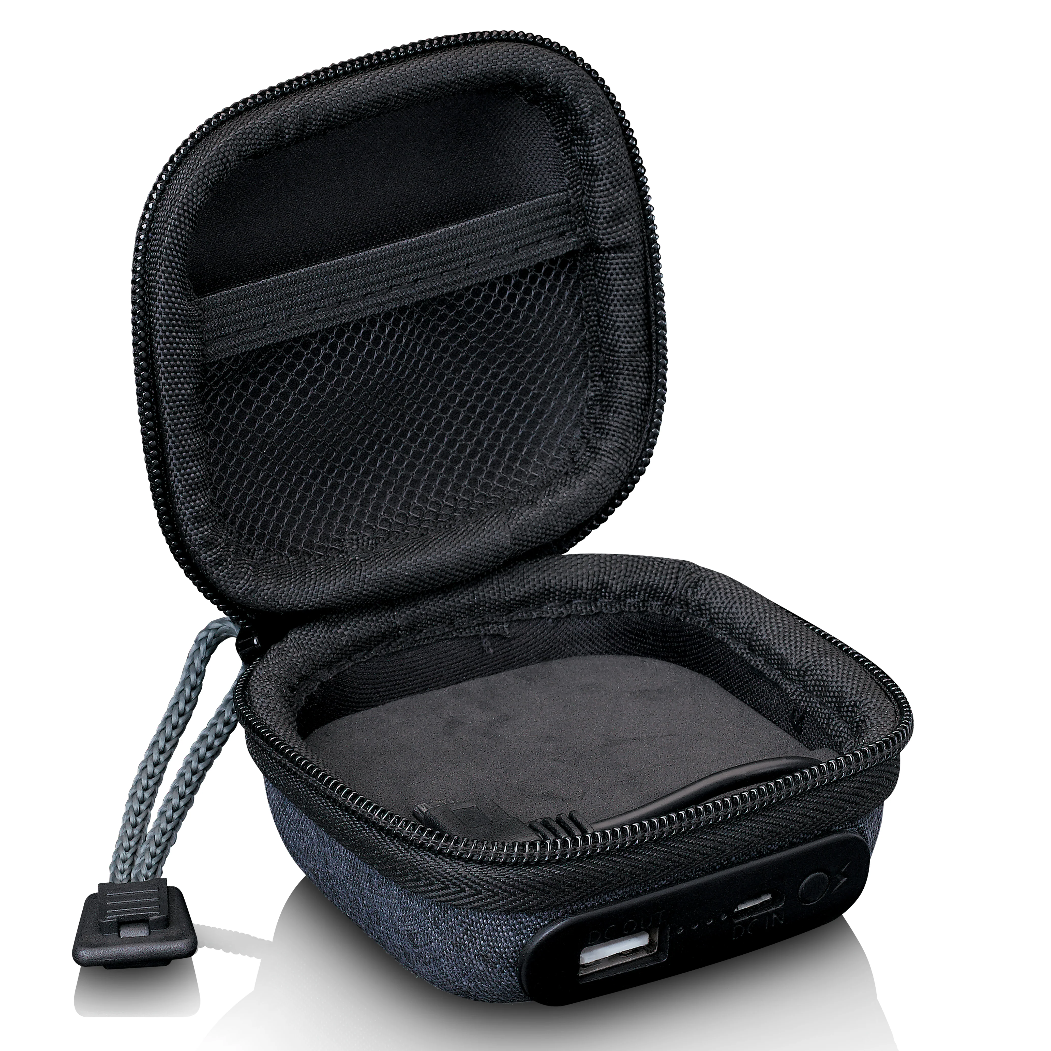 Lenco PBC-10GY - Étui avec chargeur portable intégré - Gris - Image 4