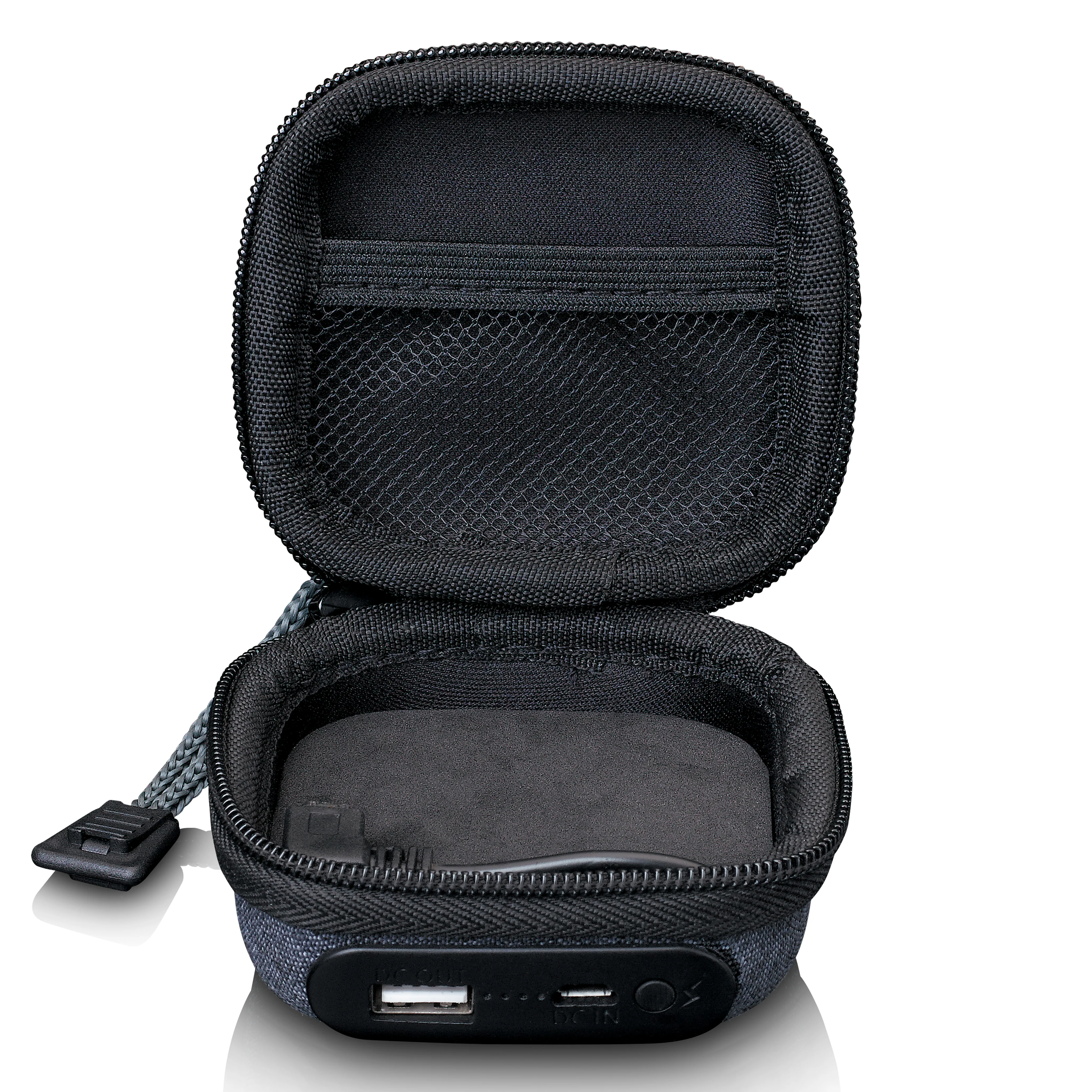 Lenco PBC-10GY - Étui avec chargeur portable intégré - Gris - Image 5