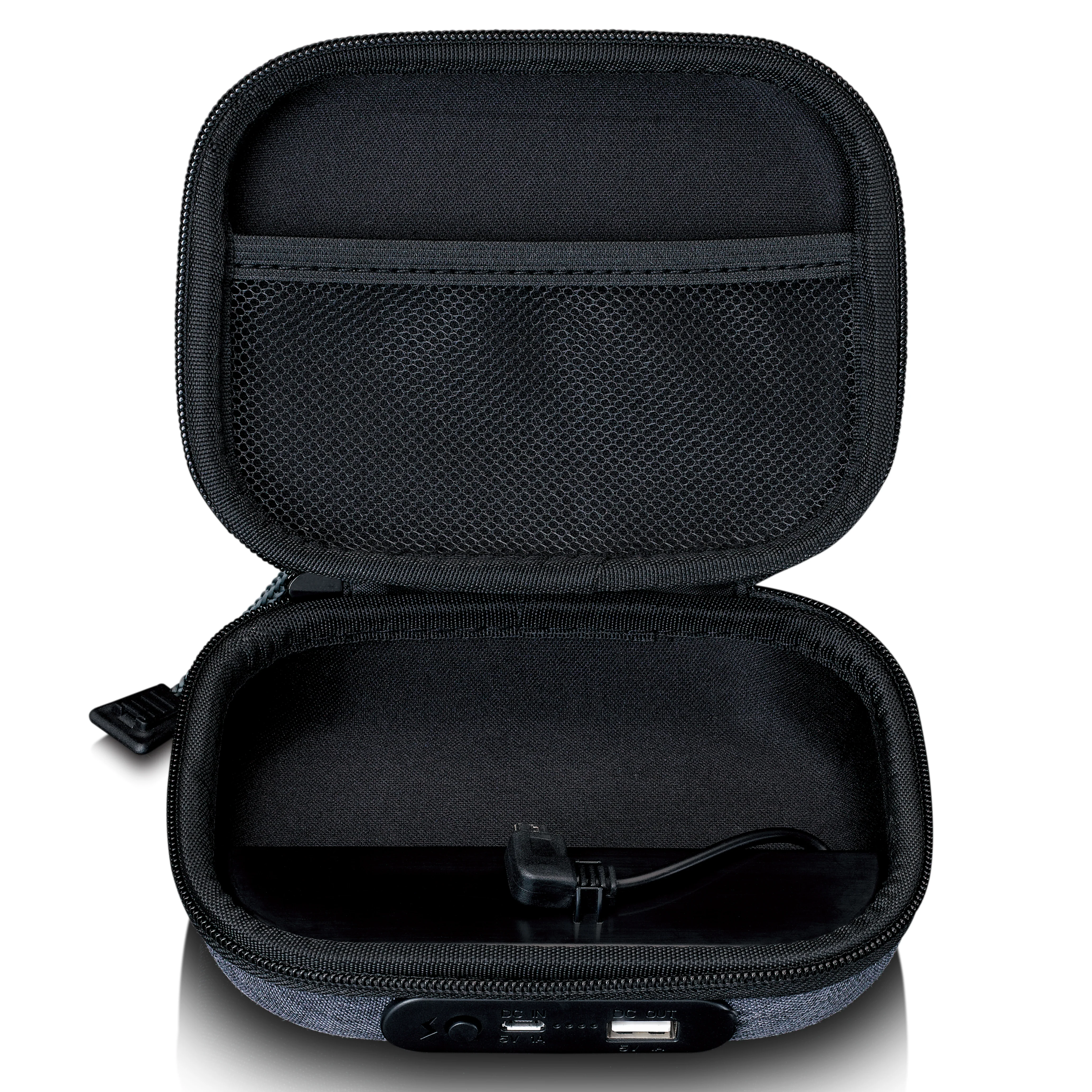Lenco PBC-20GY - Étui avec chargeur portable intégré - Gris - Image 5
