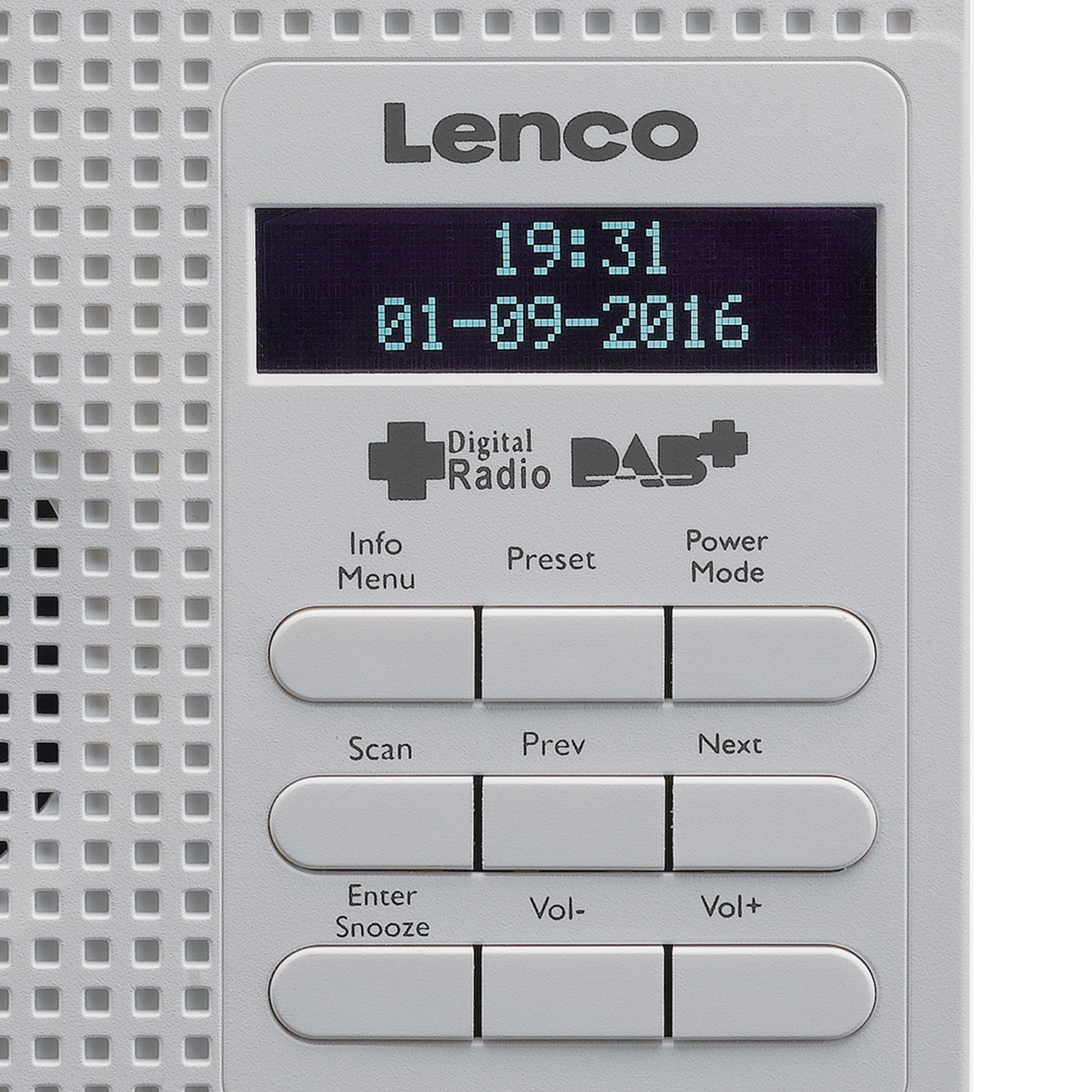 Lenco PDR-020WH - Radio DAB+/FM portable avec fonction réveil - Blanc - Image 3