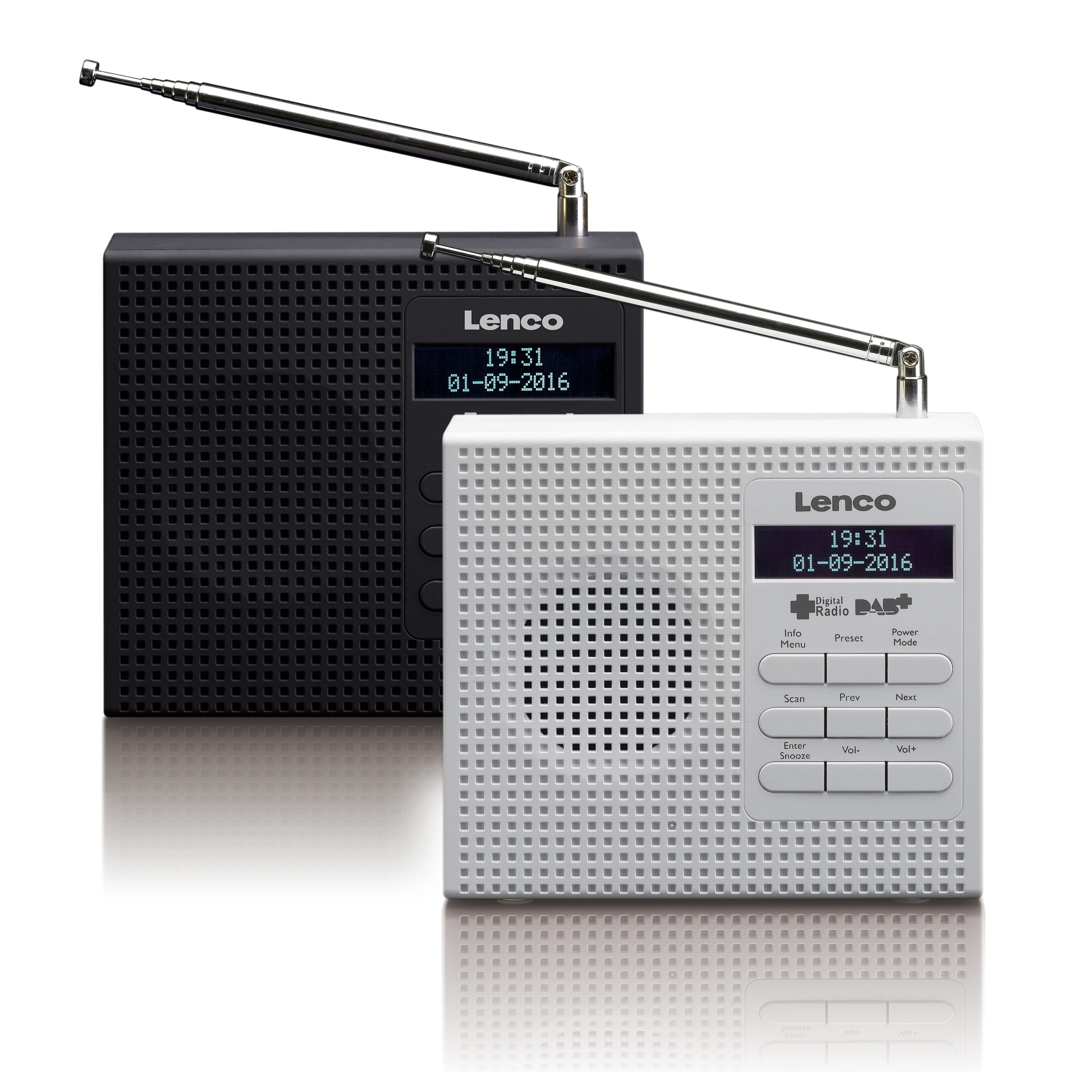 Lenco PDR-020WH - Radio DAB+/FM portable avec fonction réveil - Blanc - Image 5