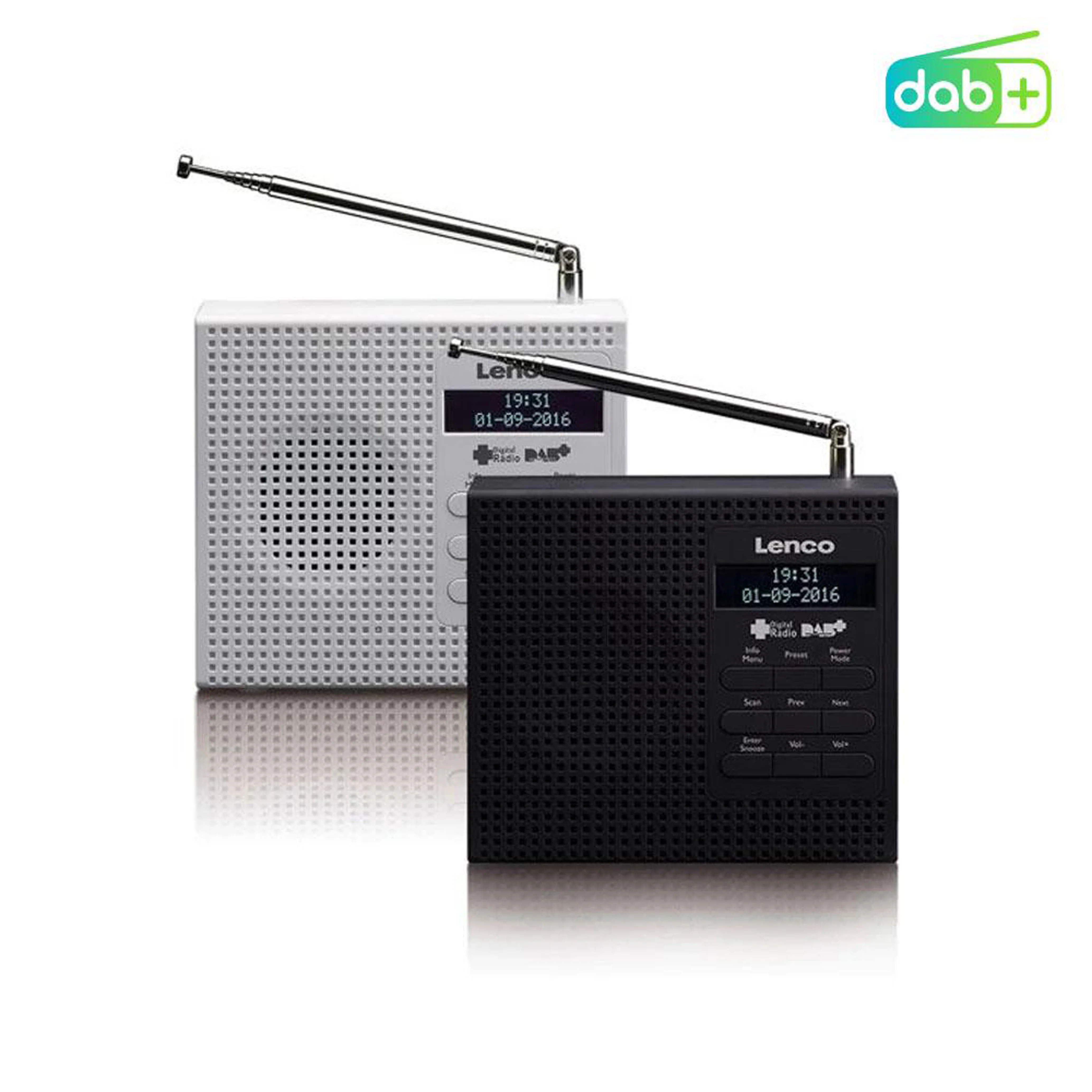 Lenco PDR-020WH - Radio DAB+/FM portable avec fonction réveil - Blanc - Image 6