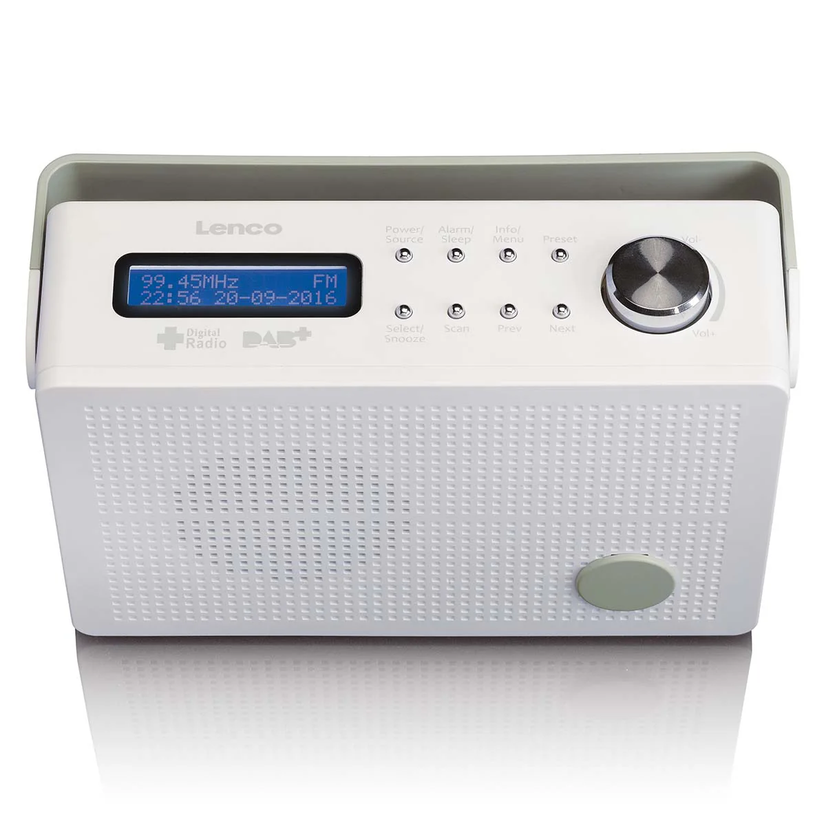 Lenco PDR-030WH - Radio DAB+/FM portable avec fonction réveil - Blanc - Image 3