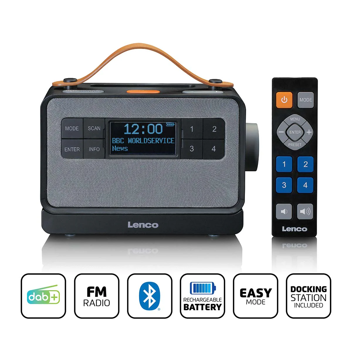 Lenco PDR-065BK - Radio FM/DAB+ portable dotée de grandes touches et d’une fonction « Mode simple, noir - Image 13