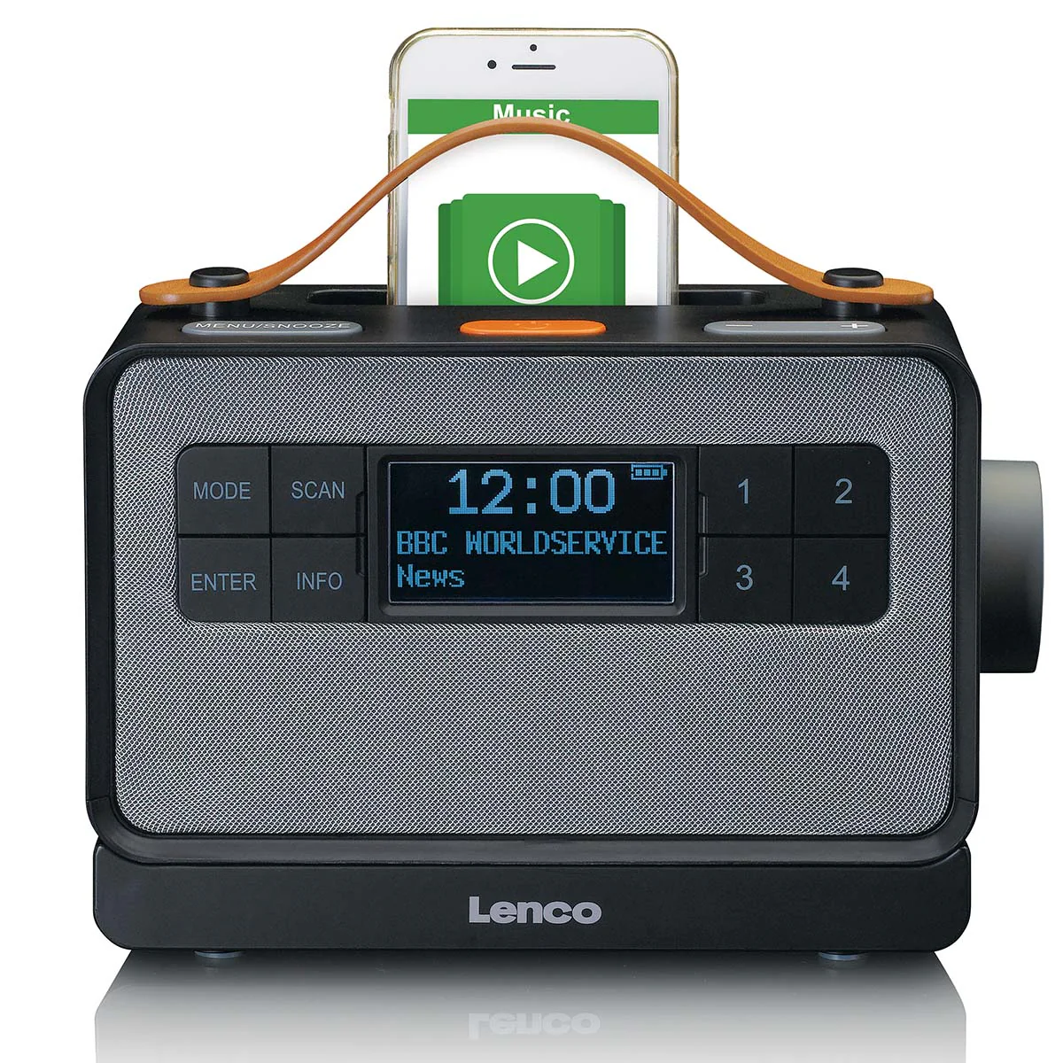 Lenco PDR-065BK - Radio FM/DAB+ portable dotée de grandes touches et d’une fonction « Mode simple, noir - Image 5