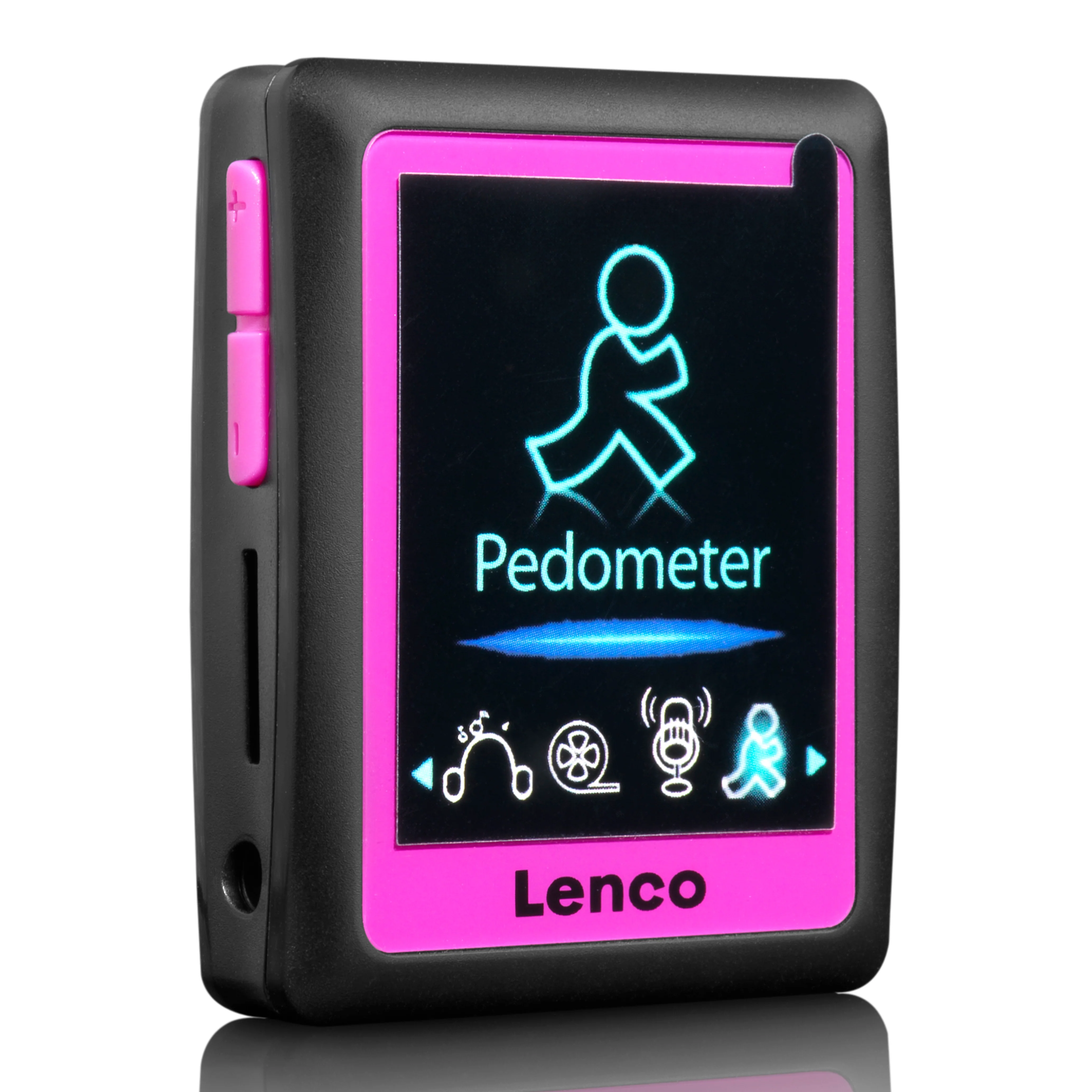 Lenco PODO-152 Pink - Lecteur MP3/MP4 avec podomètre et mémoire de 4 Go - Rose - Image 3