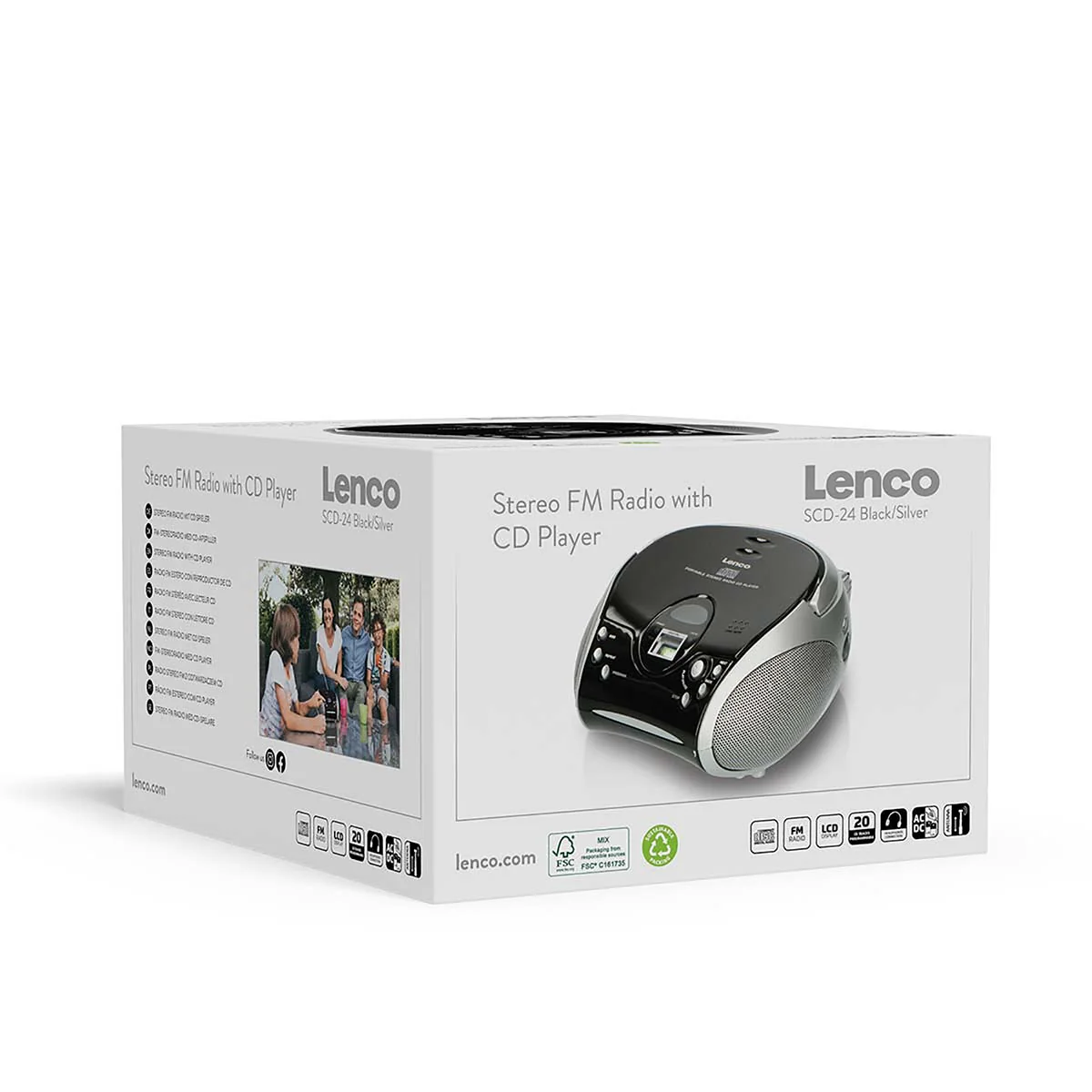 Lenco SCD-24 Black/Silver - Radio portable avec lecteur CD - Noir/argent - Image 17