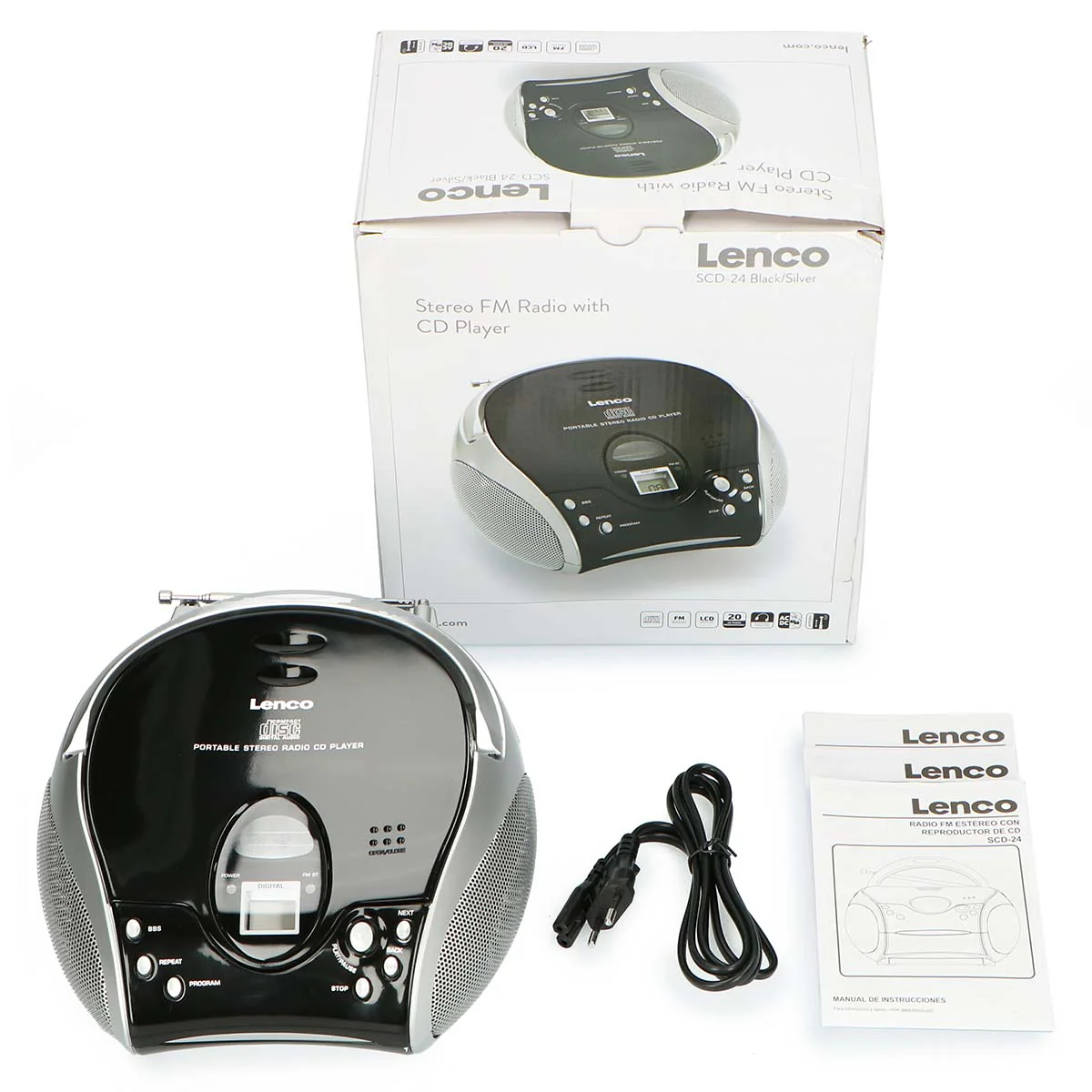 Lenco SCD-24 Black/Silver - Radio portable avec lecteur CD - Noir/argent - Image 18