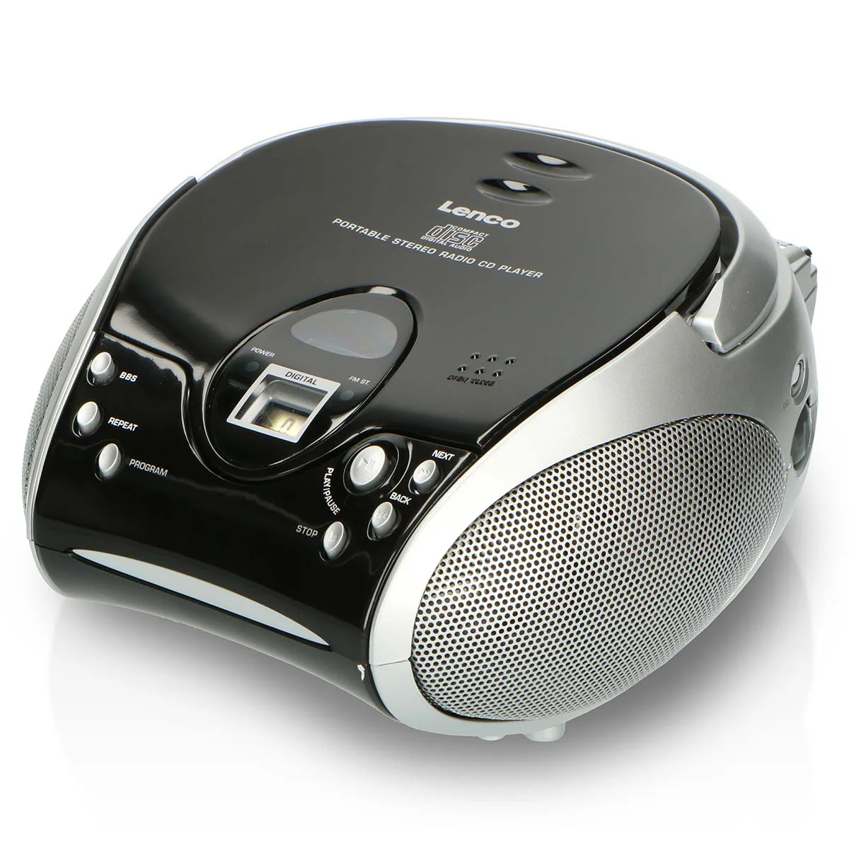Lenco SCD-24 Black/Silver - Radio portable avec lecteur CD - Noir/argent - Image 4