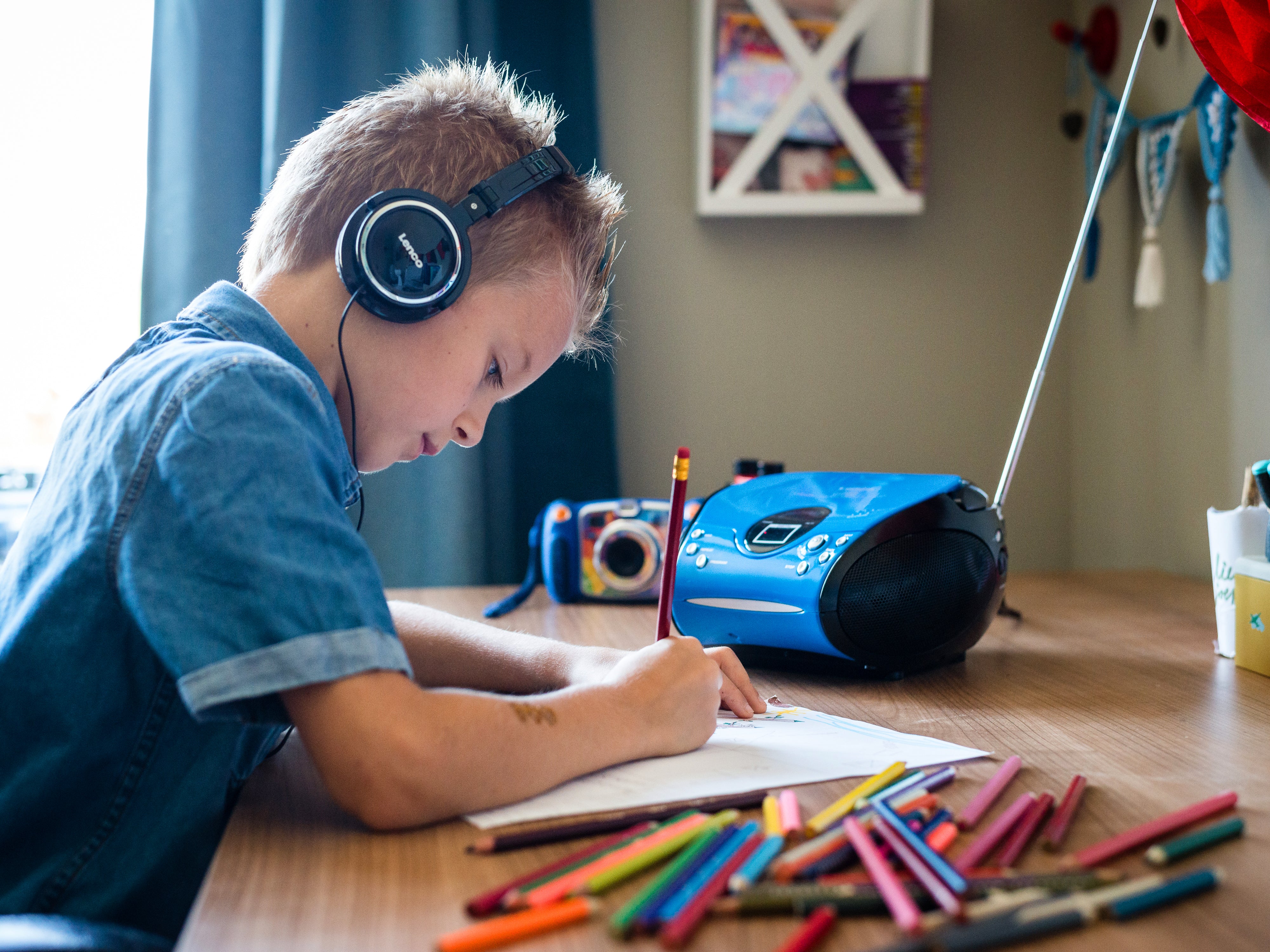 Lenco SCD-24 Blue/Black - Radio portable avec lecteur CD - Bleu-noir - Image 15