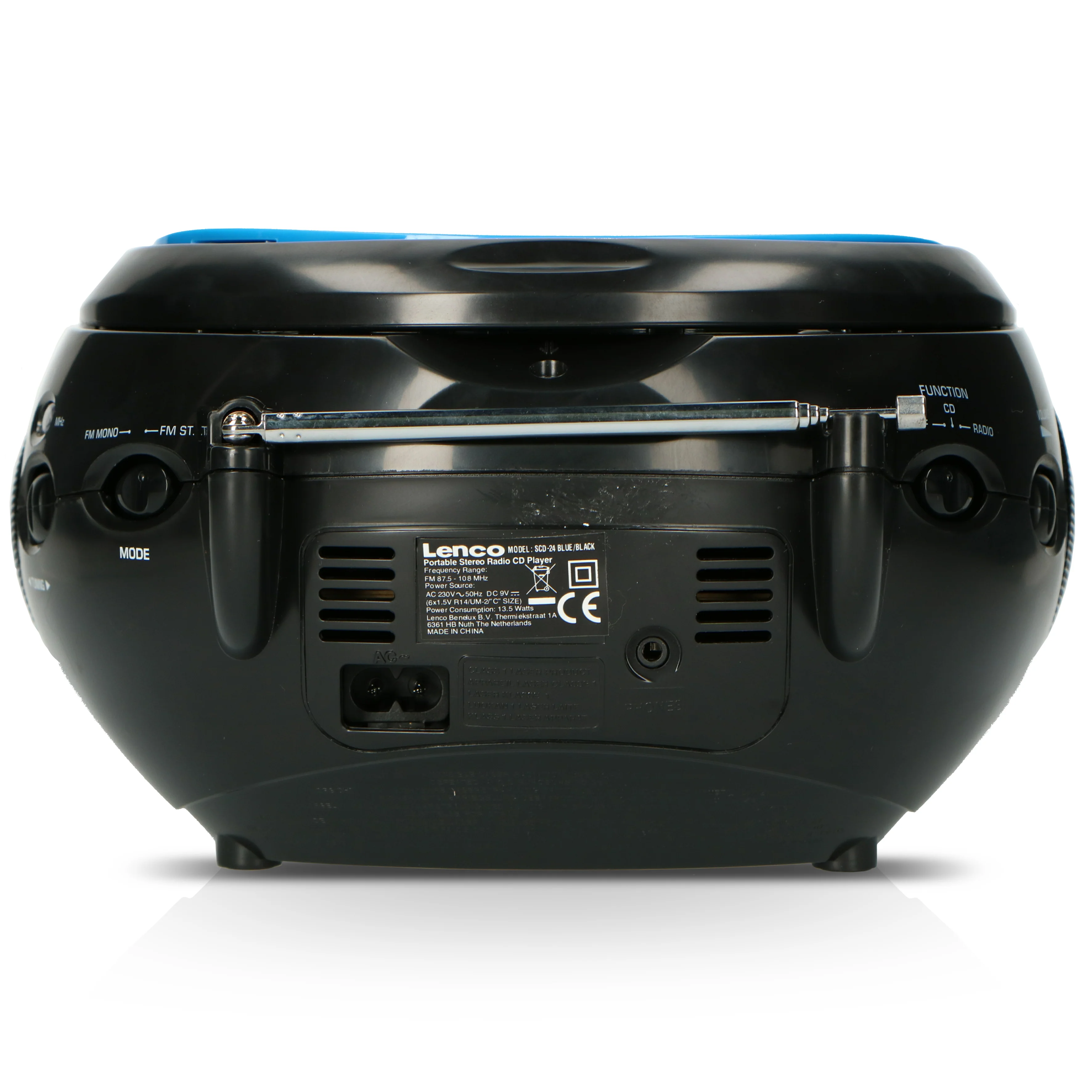 Lenco SCD-24 Blue/Black - Radio portable avec lecteur CD - Bleu-noir - Image 5