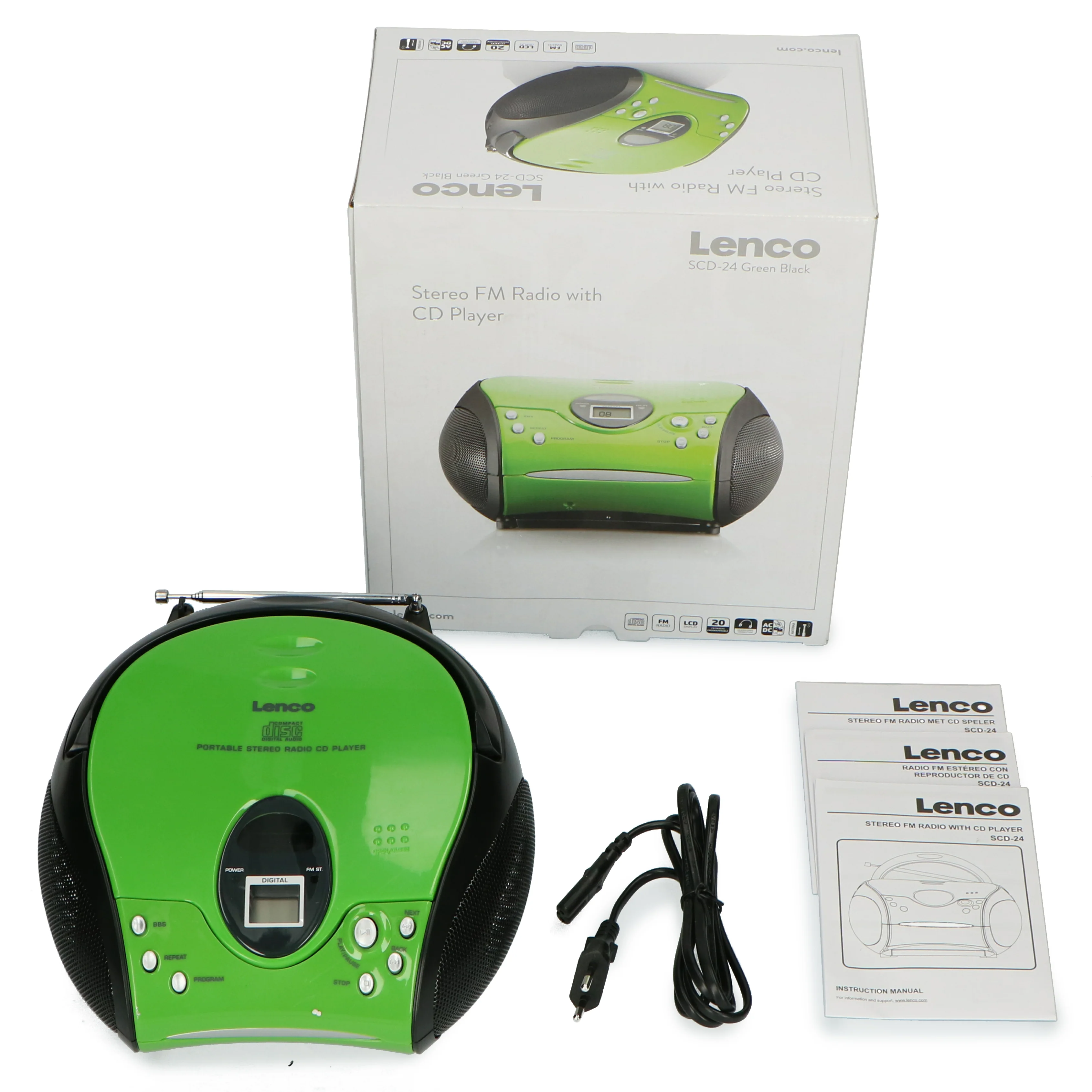 Lenco SCD-24 Green/Black - Radio portable avec lecteur CD - Vert/noir - Image 10