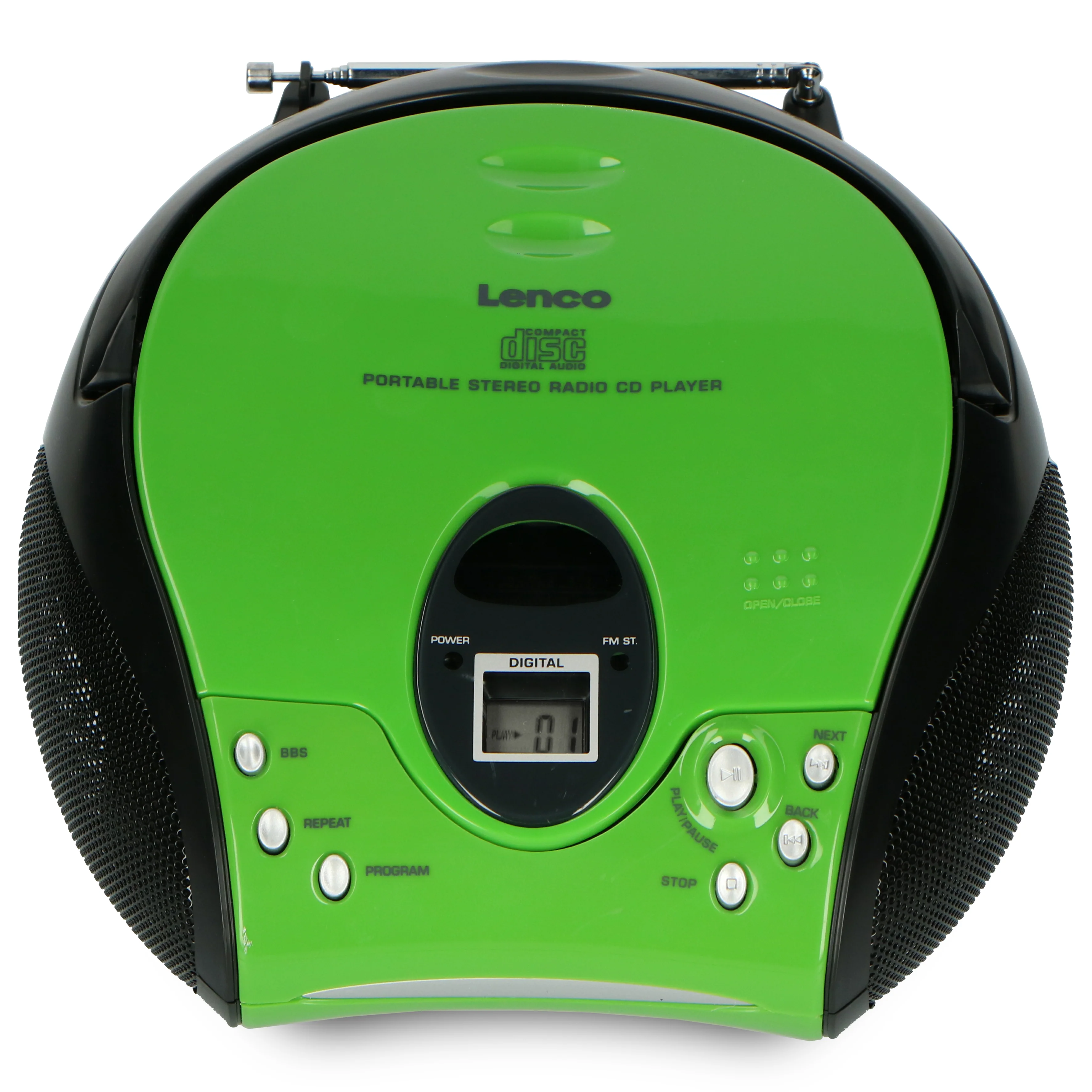Lenco SCD-24 Green/Black - Radio portable avec lecteur CD - Vert/noir - Image 3