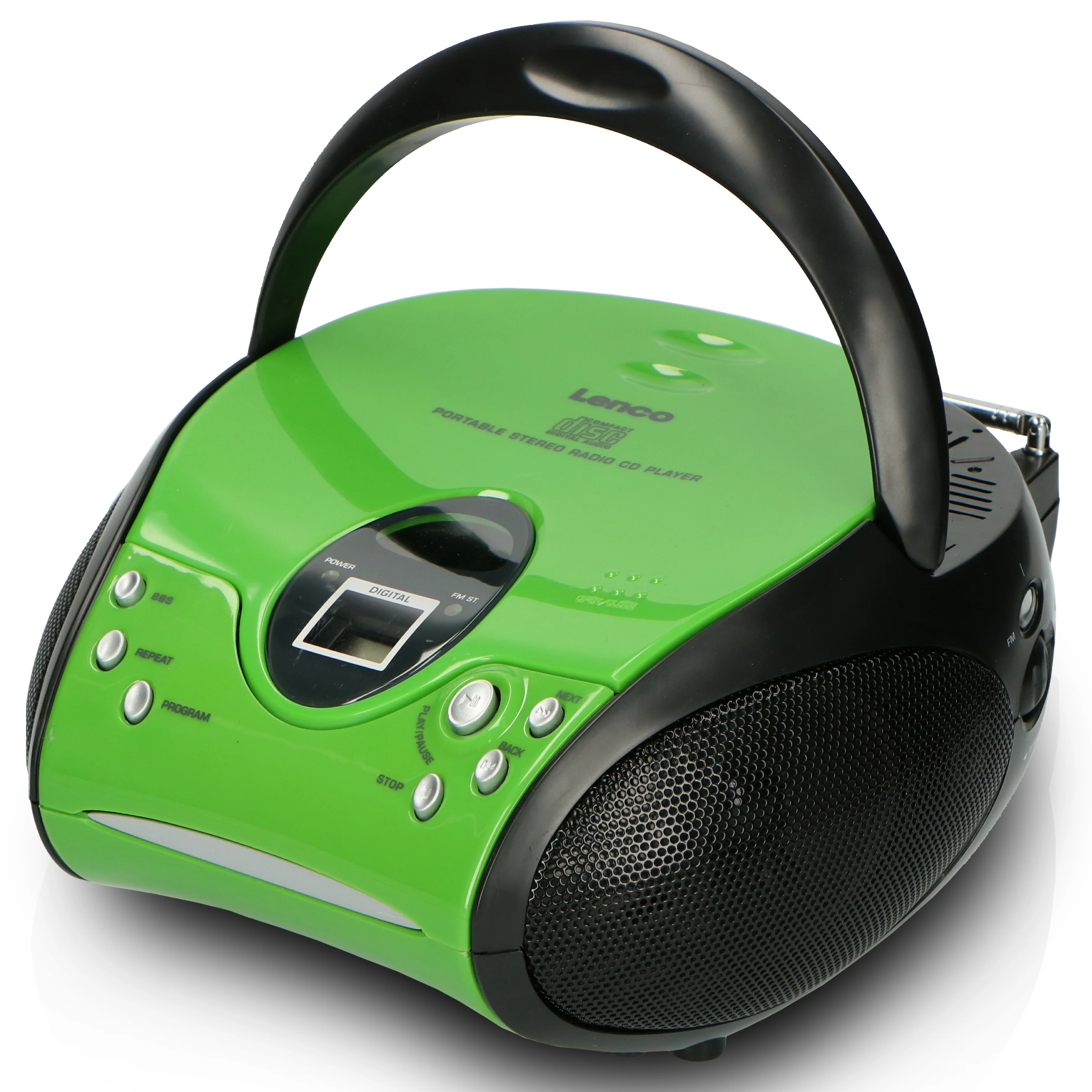 Lenco SCD-24 Green/Black - Radio portable avec lecteur CD - Vert/noir - Image 4