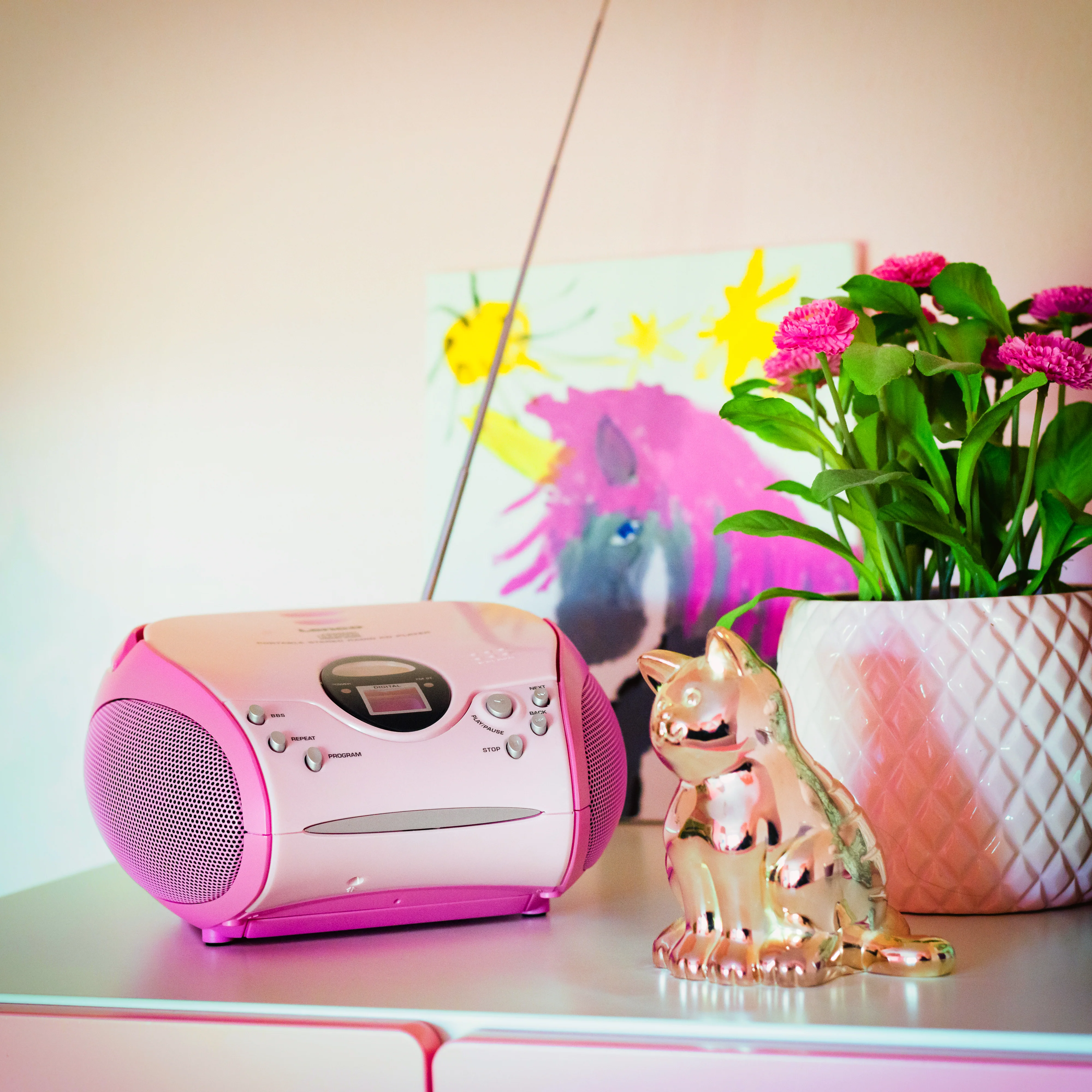 Lenco SCD-24 Pink - Radio portable avec lecteur CD - Rose - Image 13