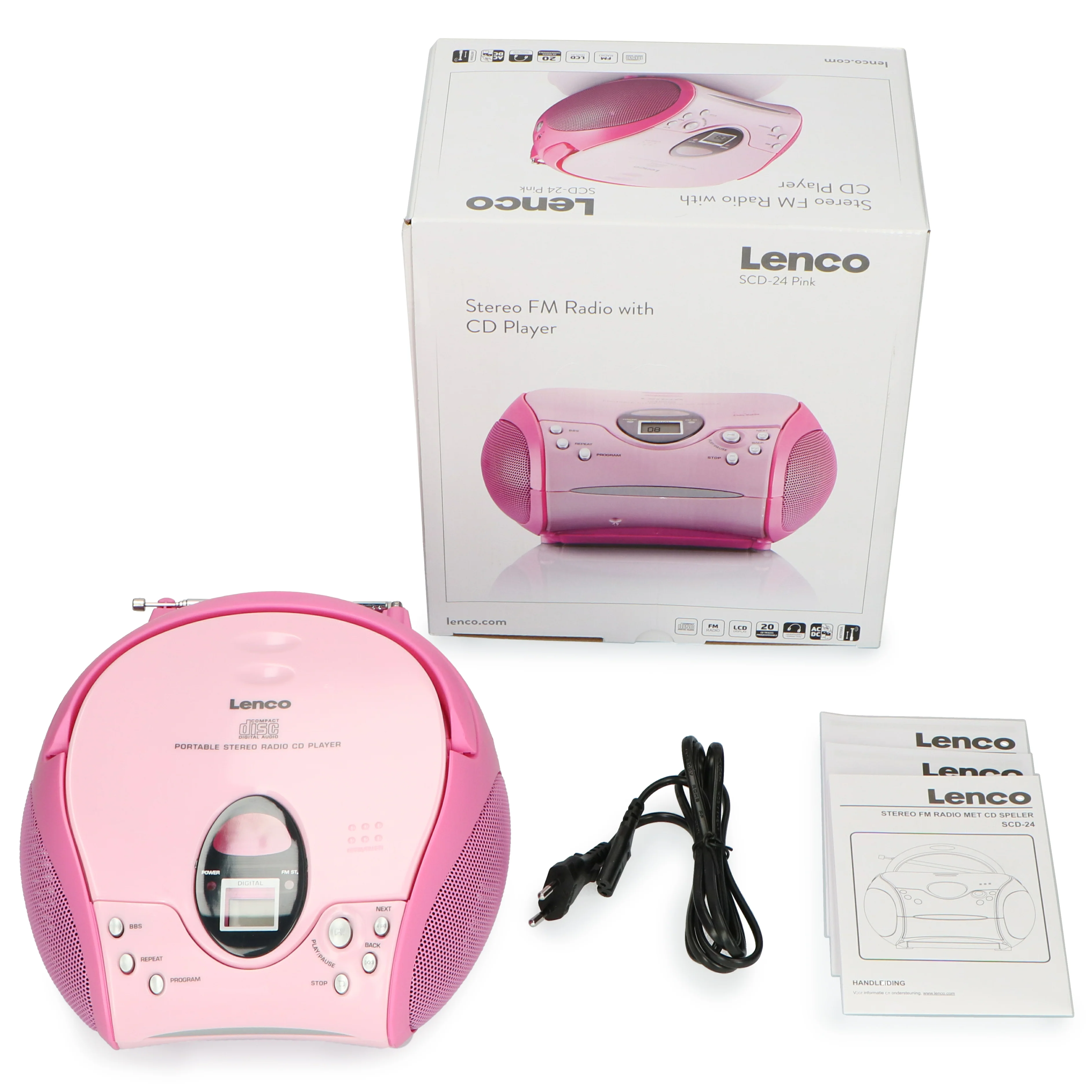 Lenco SCD-24 Pink - Radio portable avec lecteur CD - Rose - Image 14