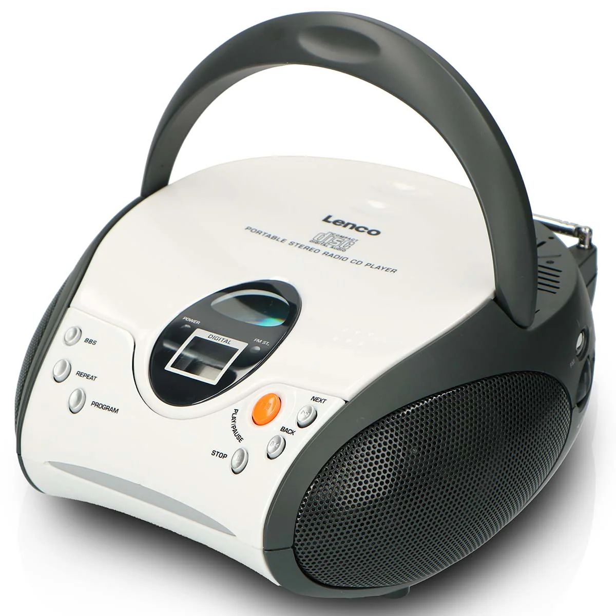 Lenco SCD-24 white - Radio portable avec lecteur CD - Blanc - Image 5