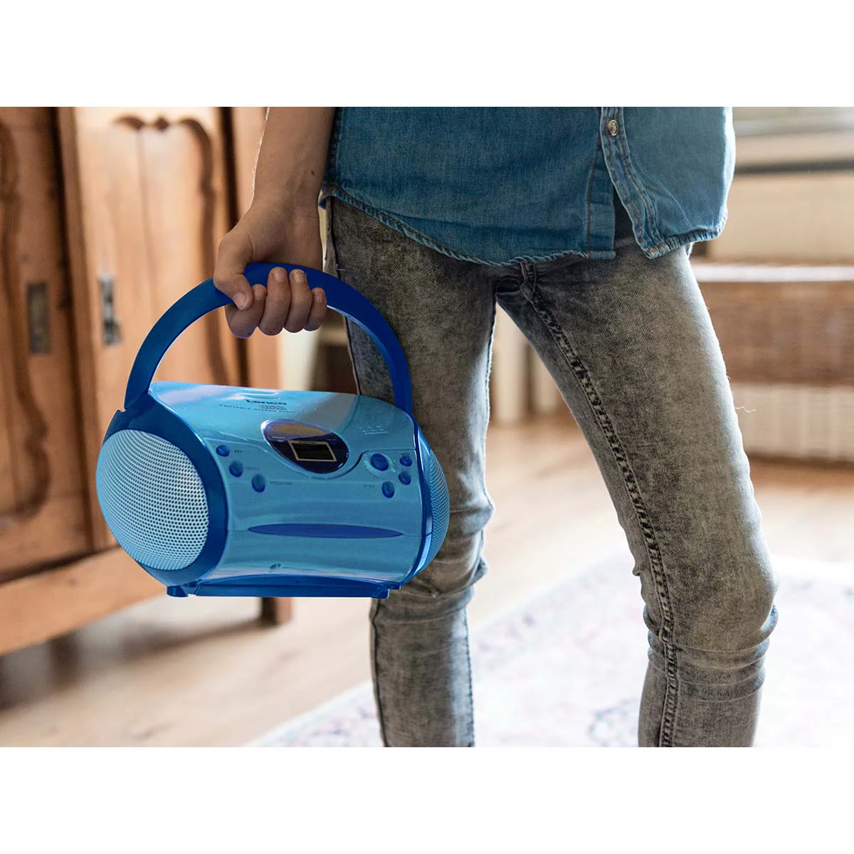 Lenco SCD-24BU kids - Radio portable avec lecteur CD - Bleu - Image 10