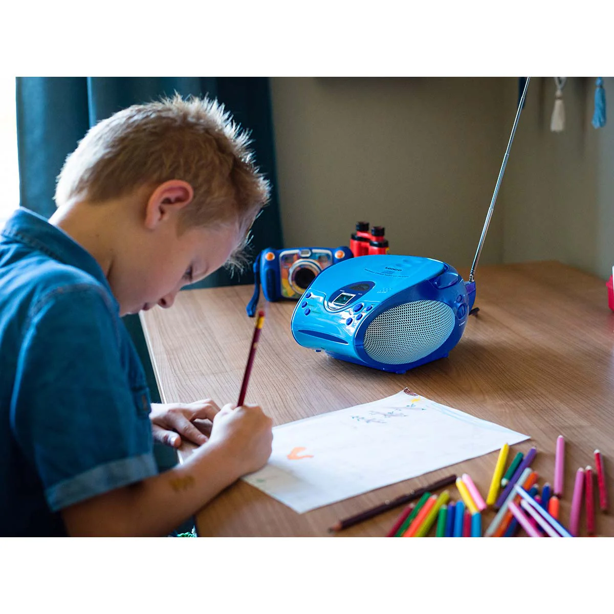 Lenco SCD-24BU kids - Radio portable avec lecteur CD - Bleu - Image 11