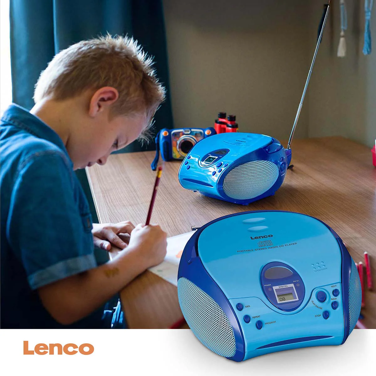 Lenco SCD-24BU kids - Radio portable avec lecteur CD - Bleu - Image 12