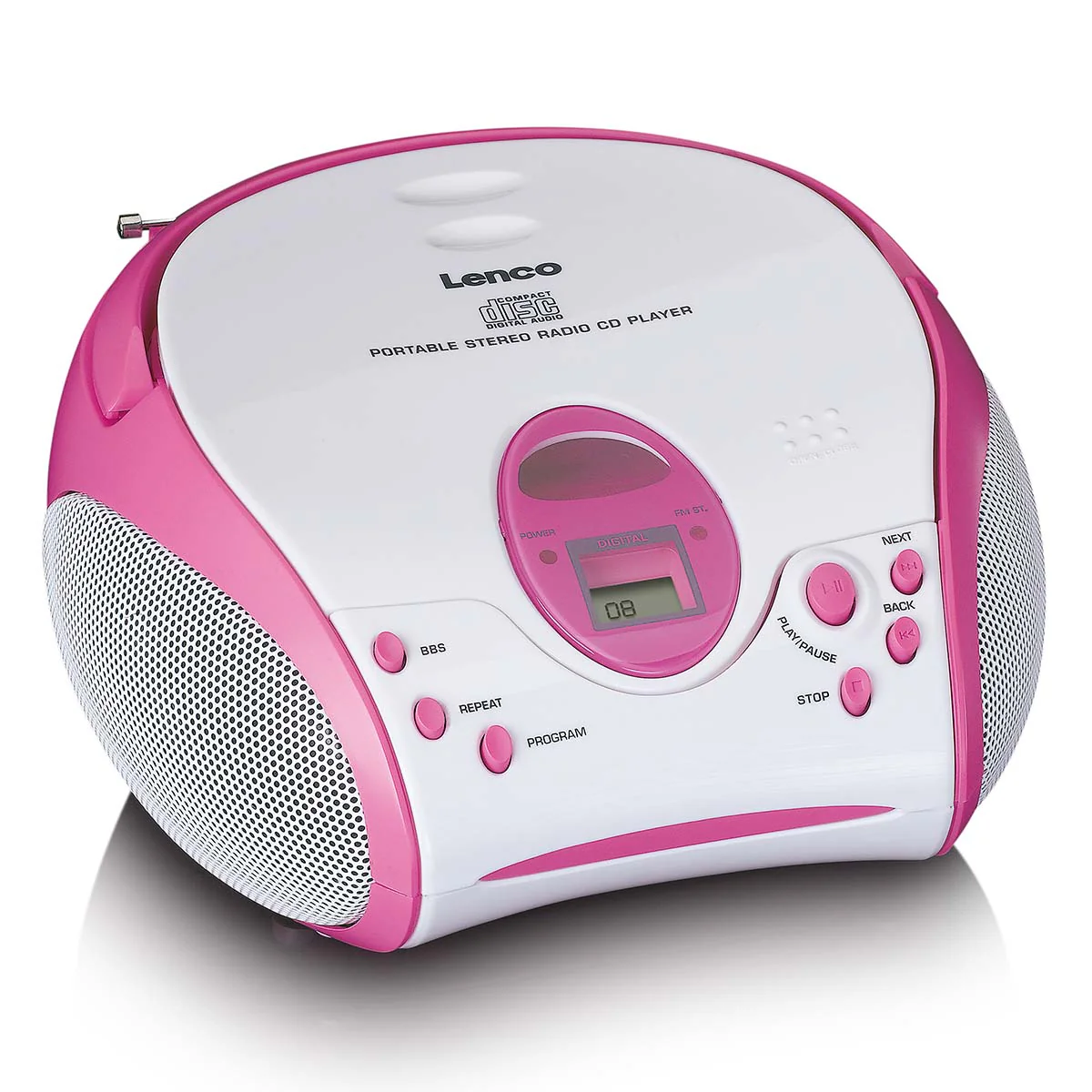 Lenco SCD-24PK kids - Radio portable avec lecteur CD - Rose - Image 7