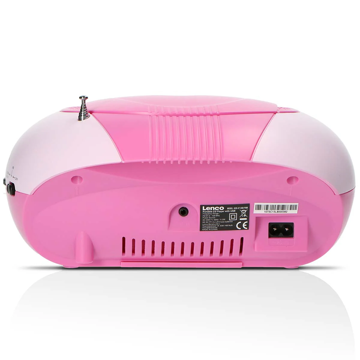 Lenco SCD-37 USB Pink - Radio FM et lecteur CD/USB portable - Rose - Image 7