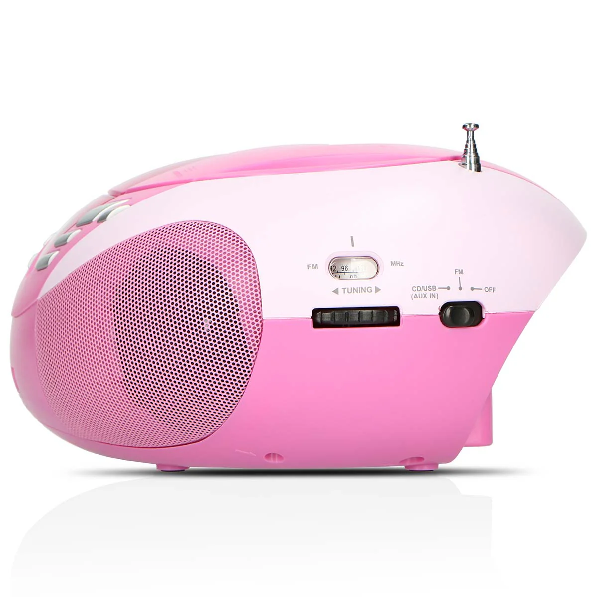 Lenco SCD-37 USB Pink - Radio FM et lecteur CD/USB portable - Rose - Image 9