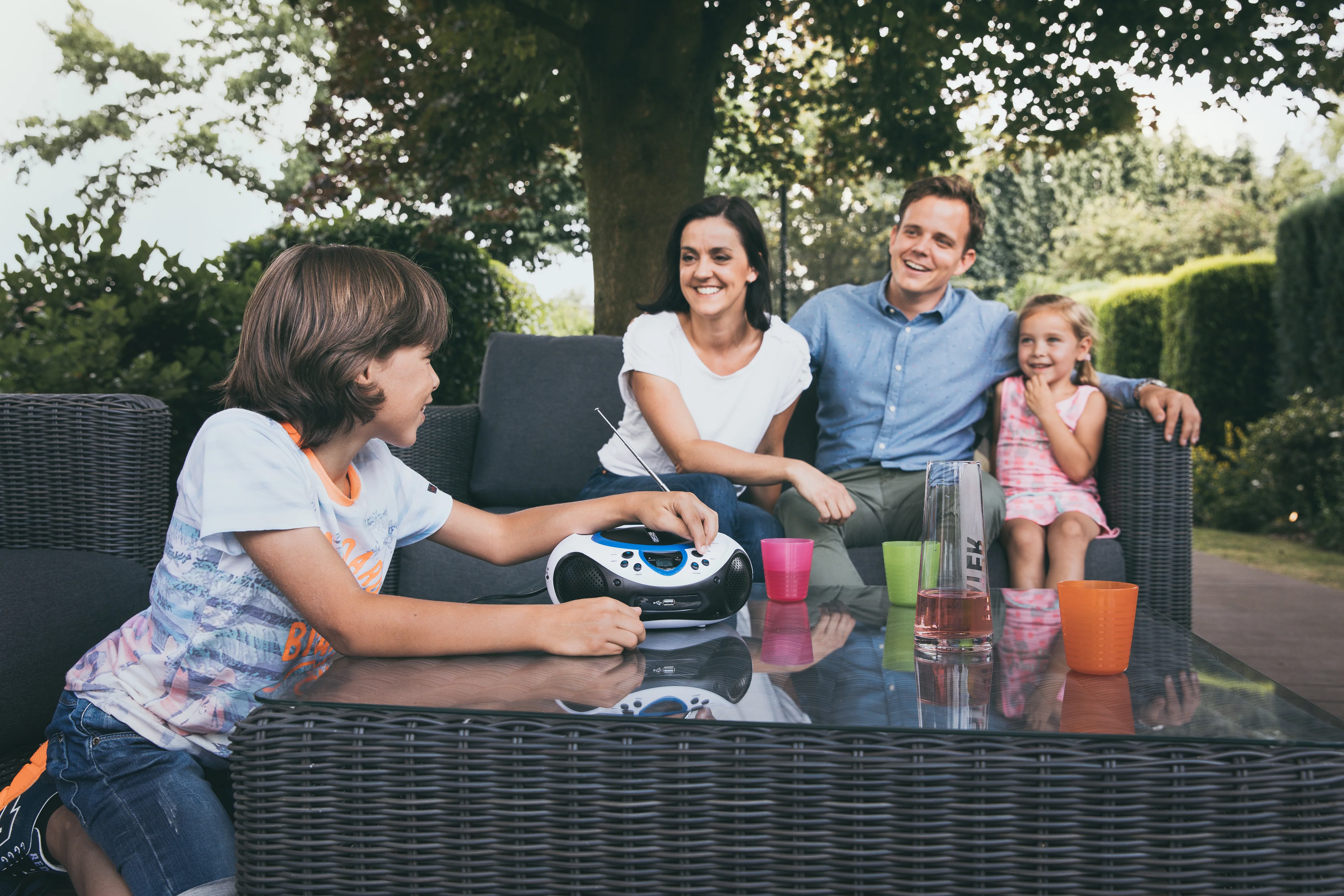 Lenco SCD-38 USB Blue - Radio FM et lecteur CD/USB portable - Bleu - Image 12